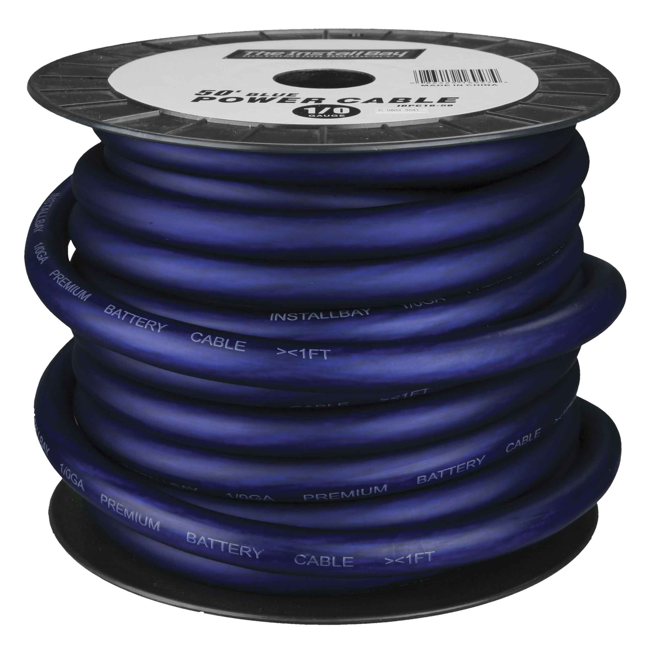 CCA Value Line 1/0 Gauge Power Cable Blue - 50 Foot Coil