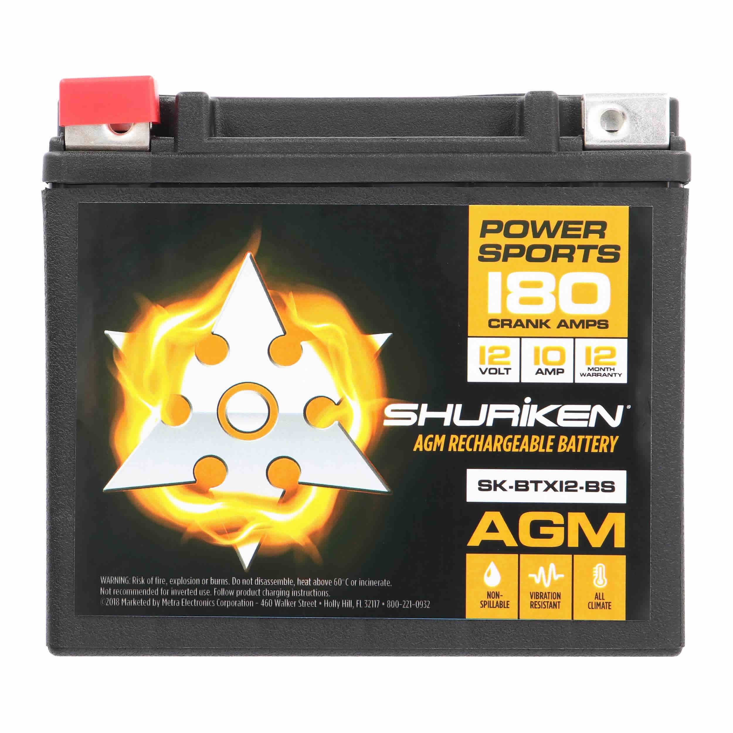 180 Crank AMPS / 10AMP Hours AGM Battery
