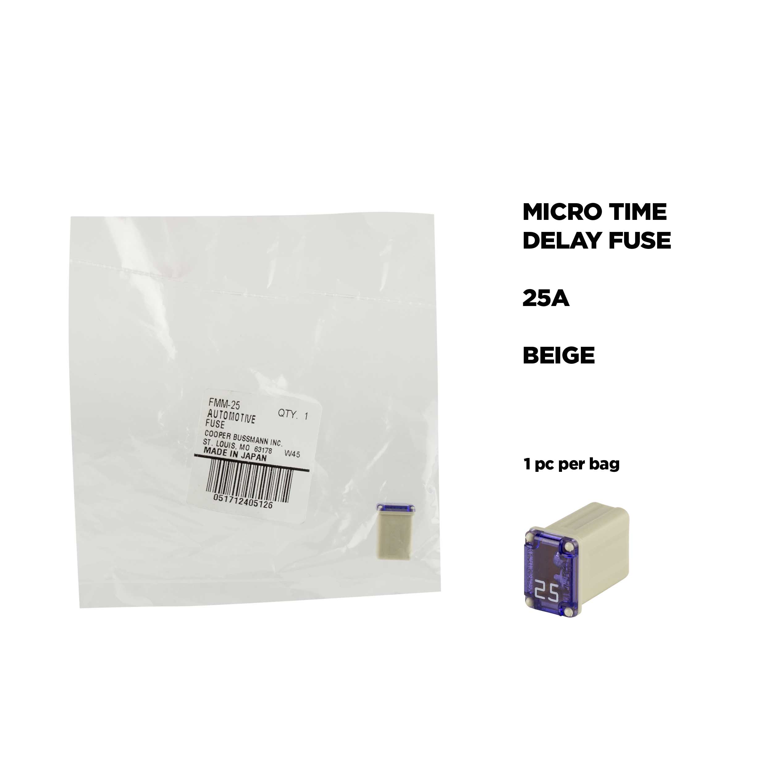 25AMP MICRO FEMALE TIME DELAY FUSE - each
