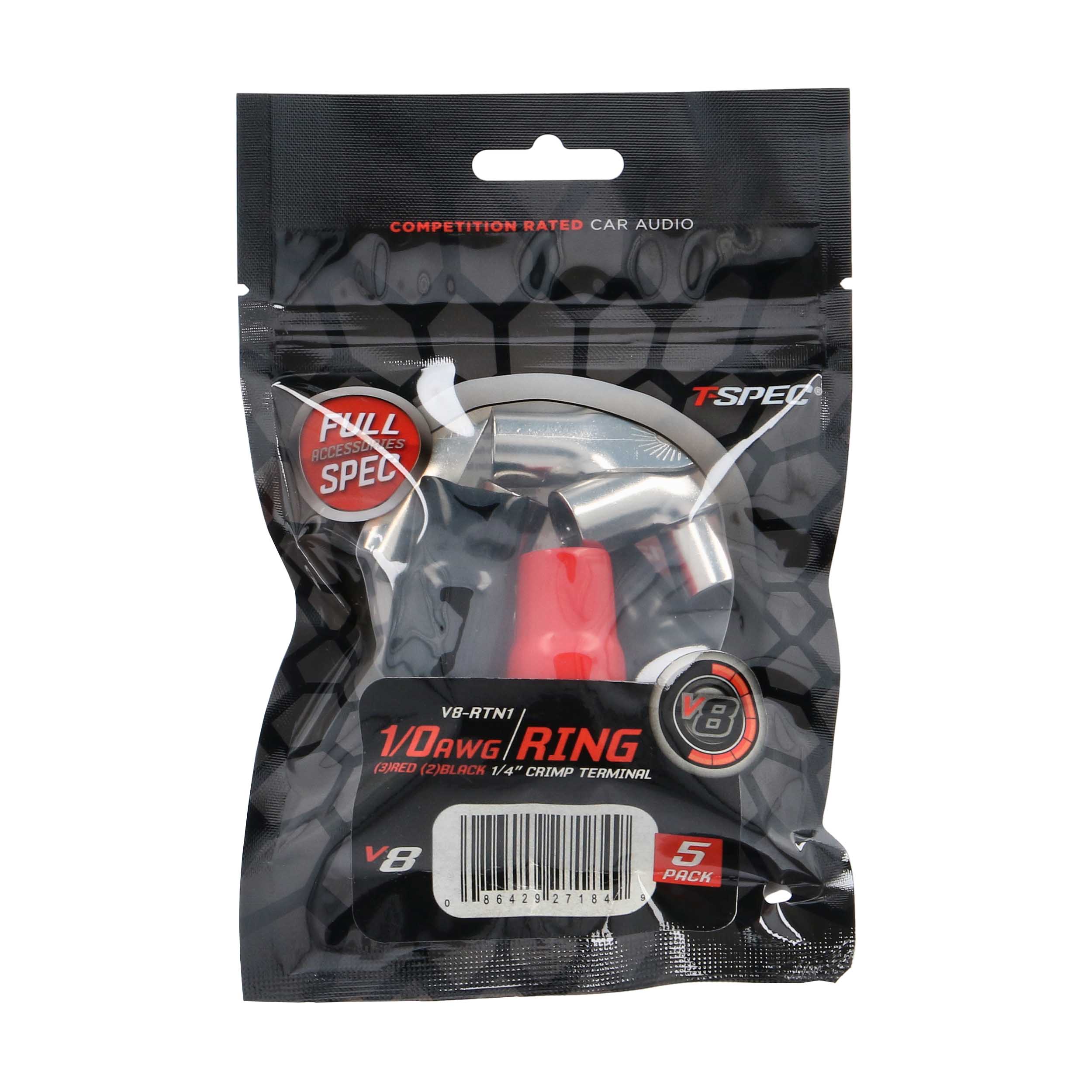 V8 Ring Terminal | 1/0 AWG | 1/4 in. | 5 Pack