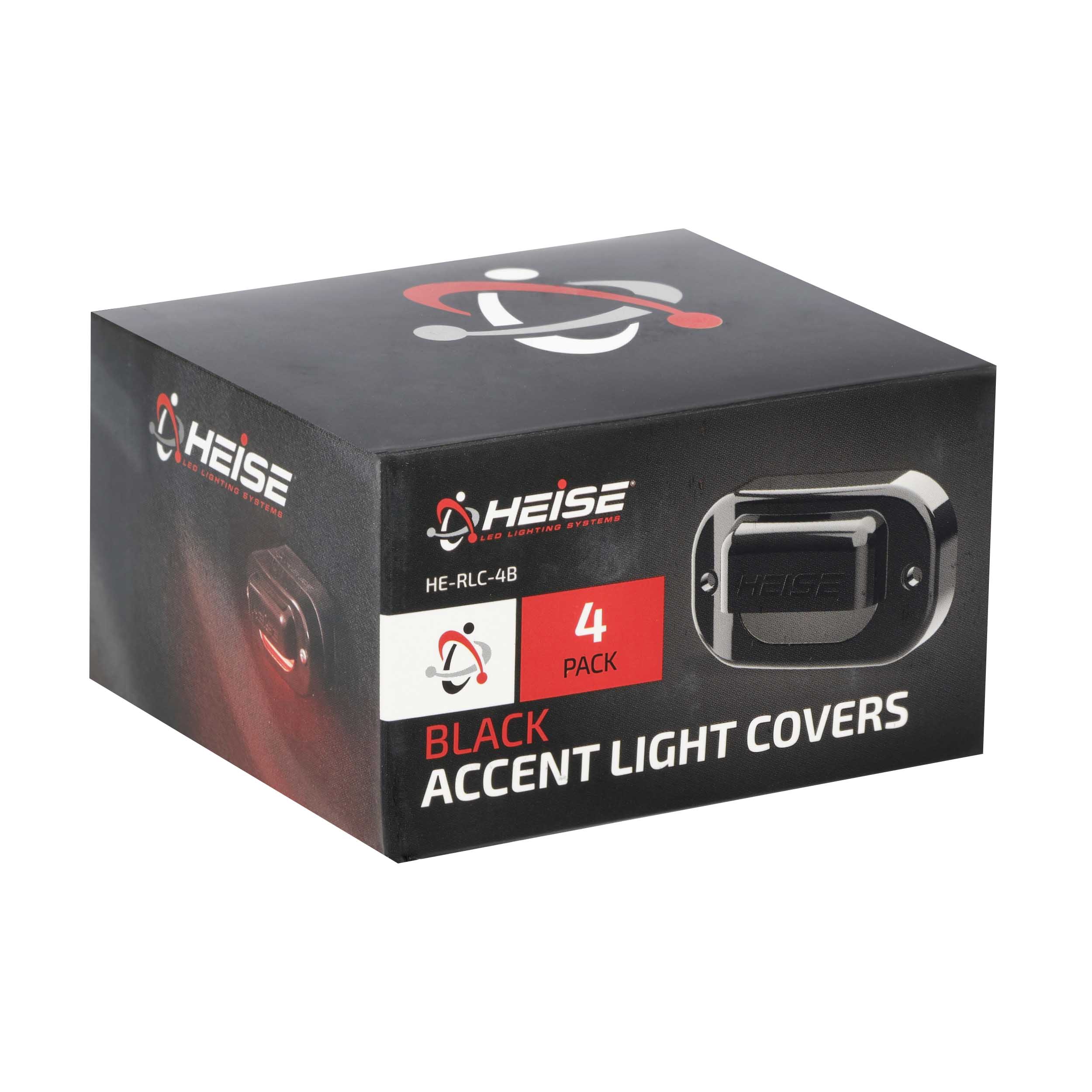 Rock Light Black Cover - 4 Pack