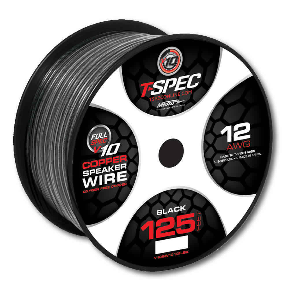 12 AWG 125 FT BLACK OFC SPEAKER WIRE - v10 SERIES
