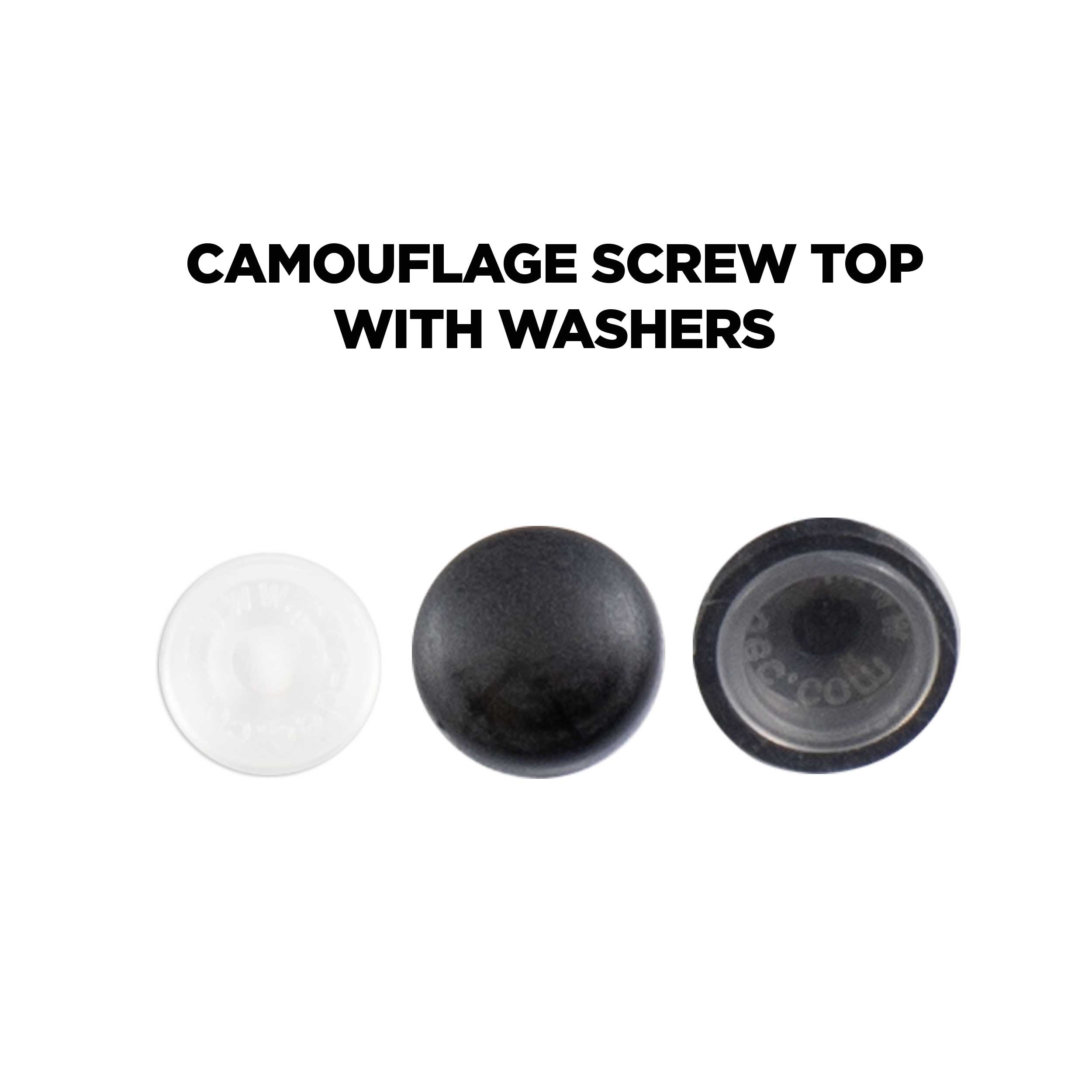 Camouflage Screw Top Black - Package of 100