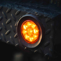 Round Amber Marker/Clearance Light with Grommet - 2.5 Inch,