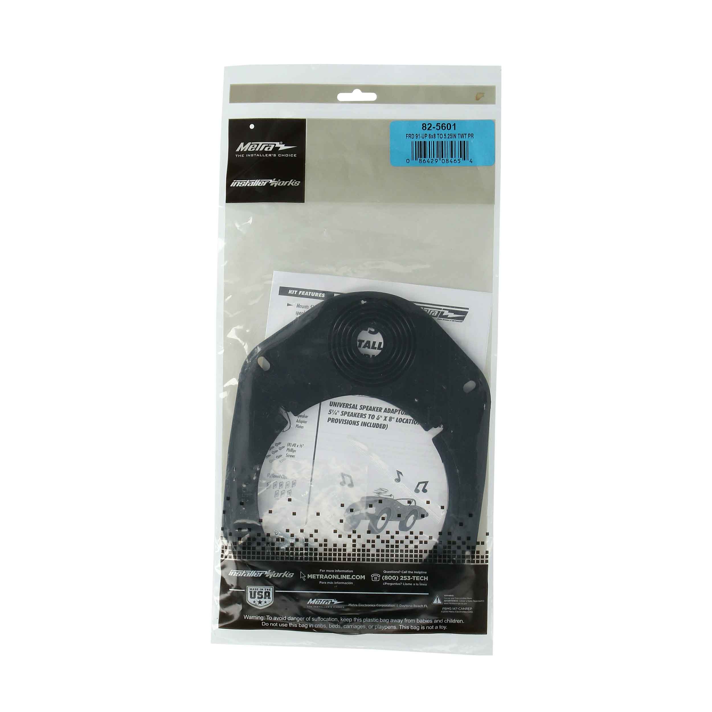 SPEAKER ADAPTERS - FORD 1991-2019 5-1/4" OR 6-1/2" W/TWEETER