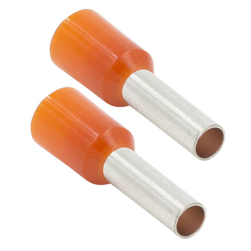 Orange 12 GA Ferrules - Package of 100