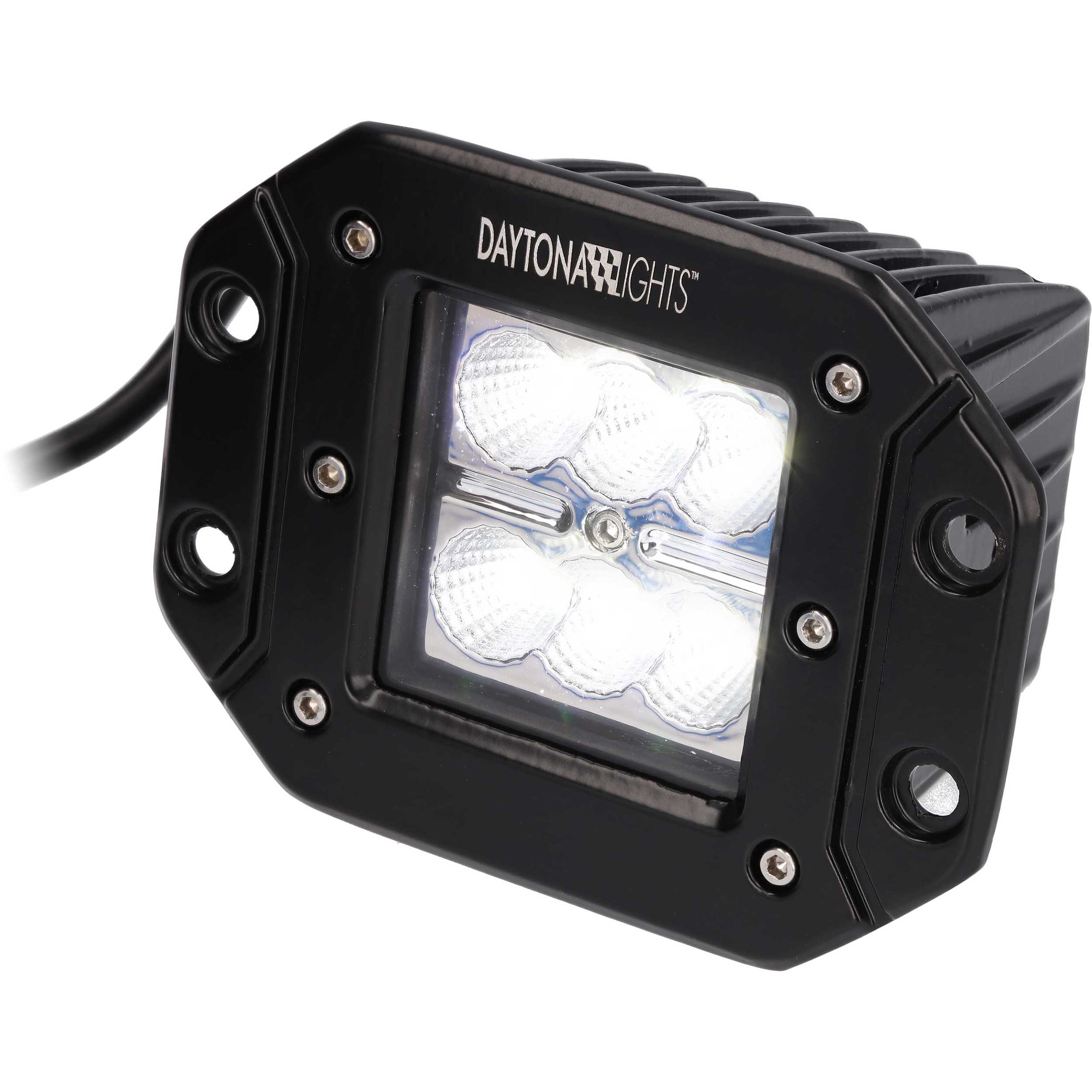 Daytona Lights Flush Mount Cube Lights 3.6" - Flood (2Pk)