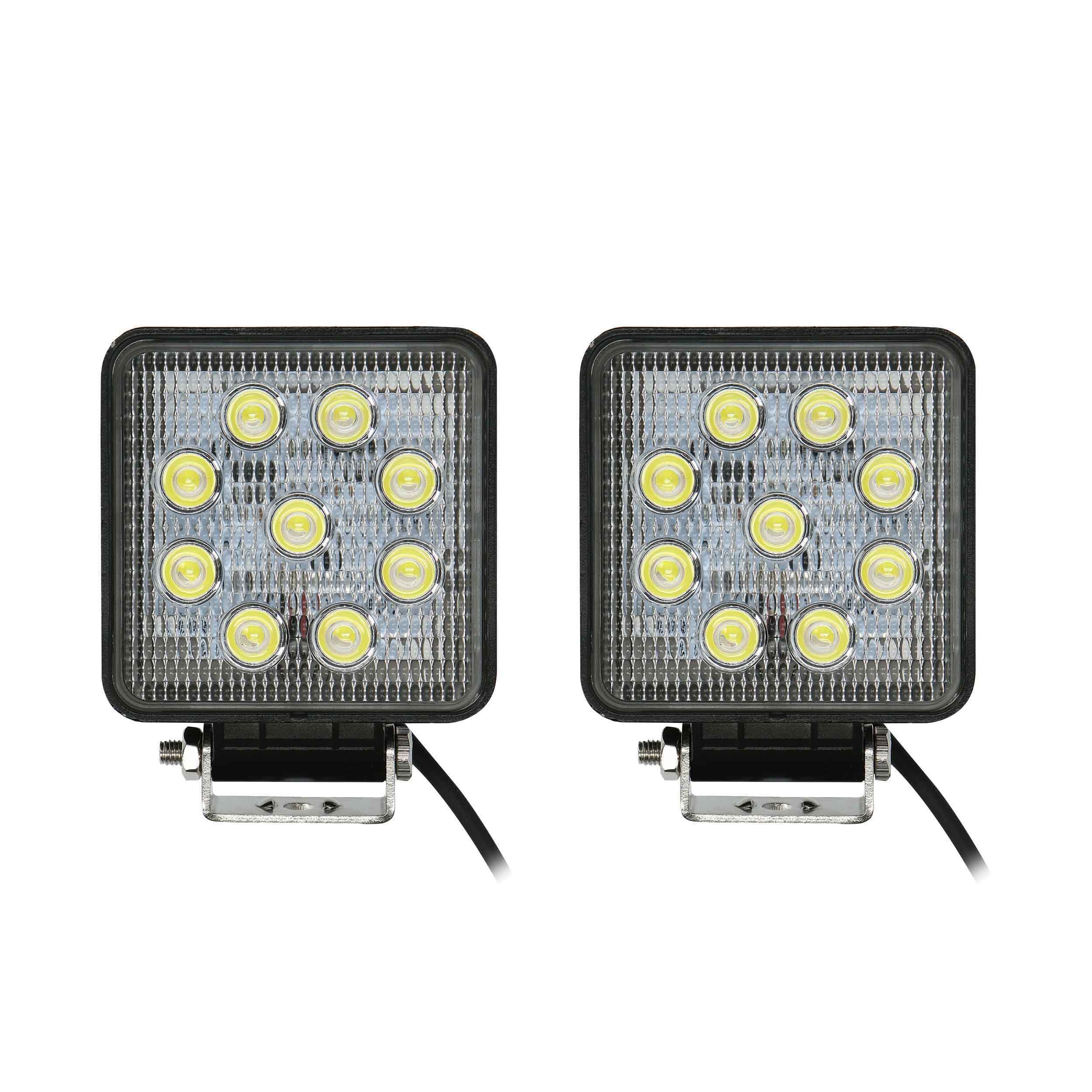 Daytona Lights Square Driving Lights - 9 LED (2PK)