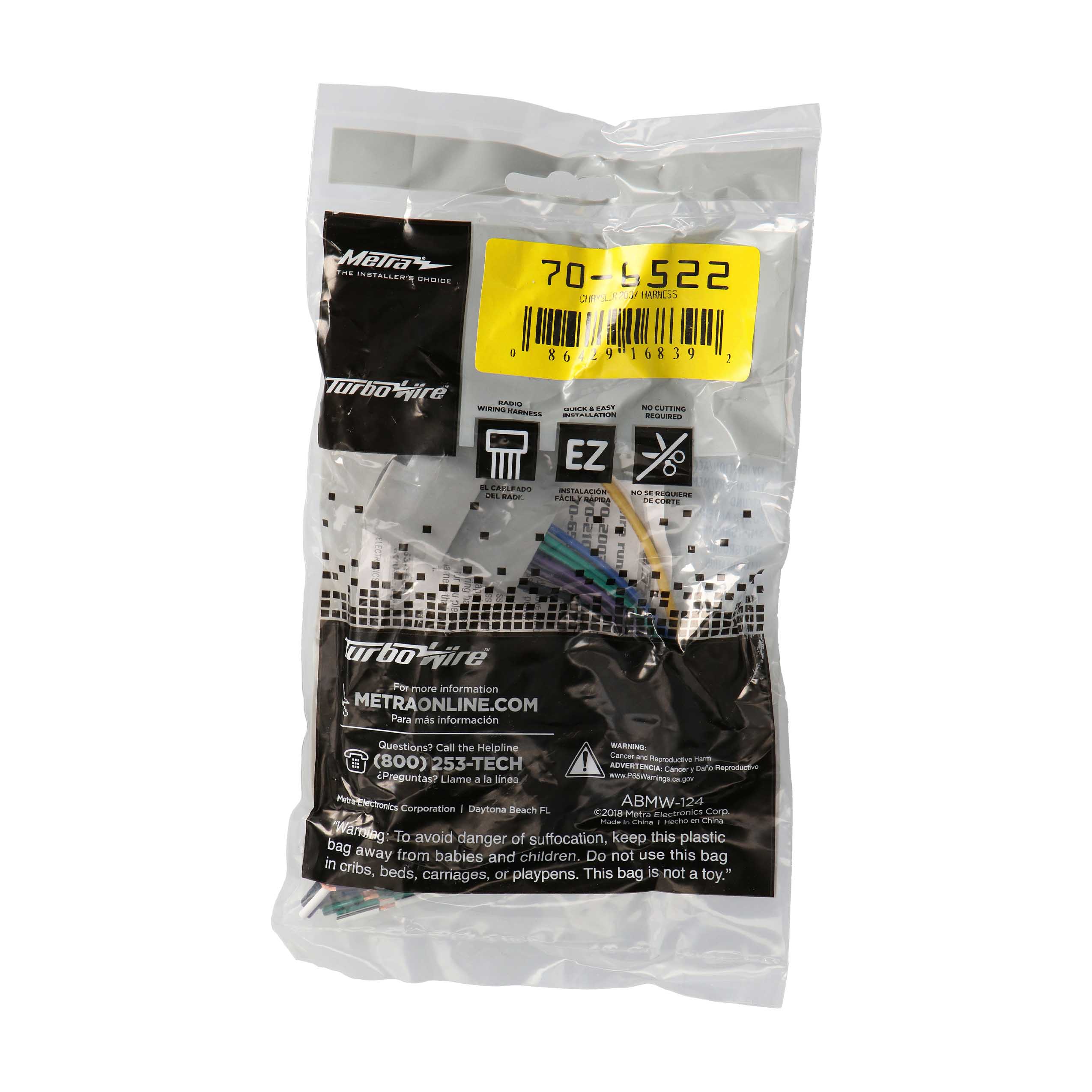 Radio Replacement Harness - Fits Chrysler / Dodge / Jeep 2007-2018