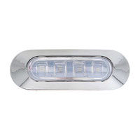 Blue 4-LED Accent Light - Chrome Plastic Bezel