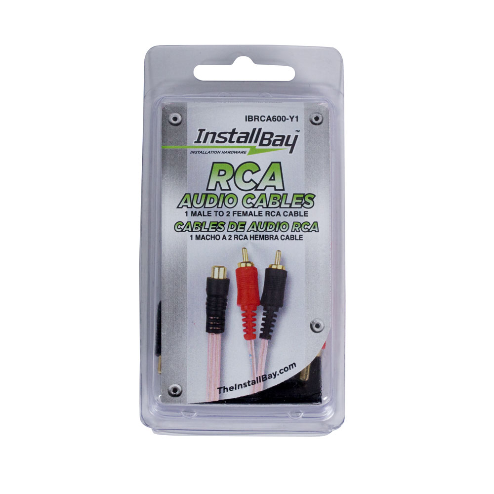 6 inch Y RCA Cable 1F 2M Red/Black