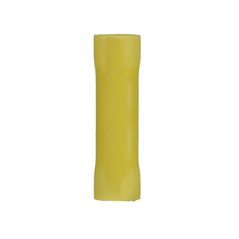 Yellow Vinyl Butt Connector 4 Gauge - Package of 25