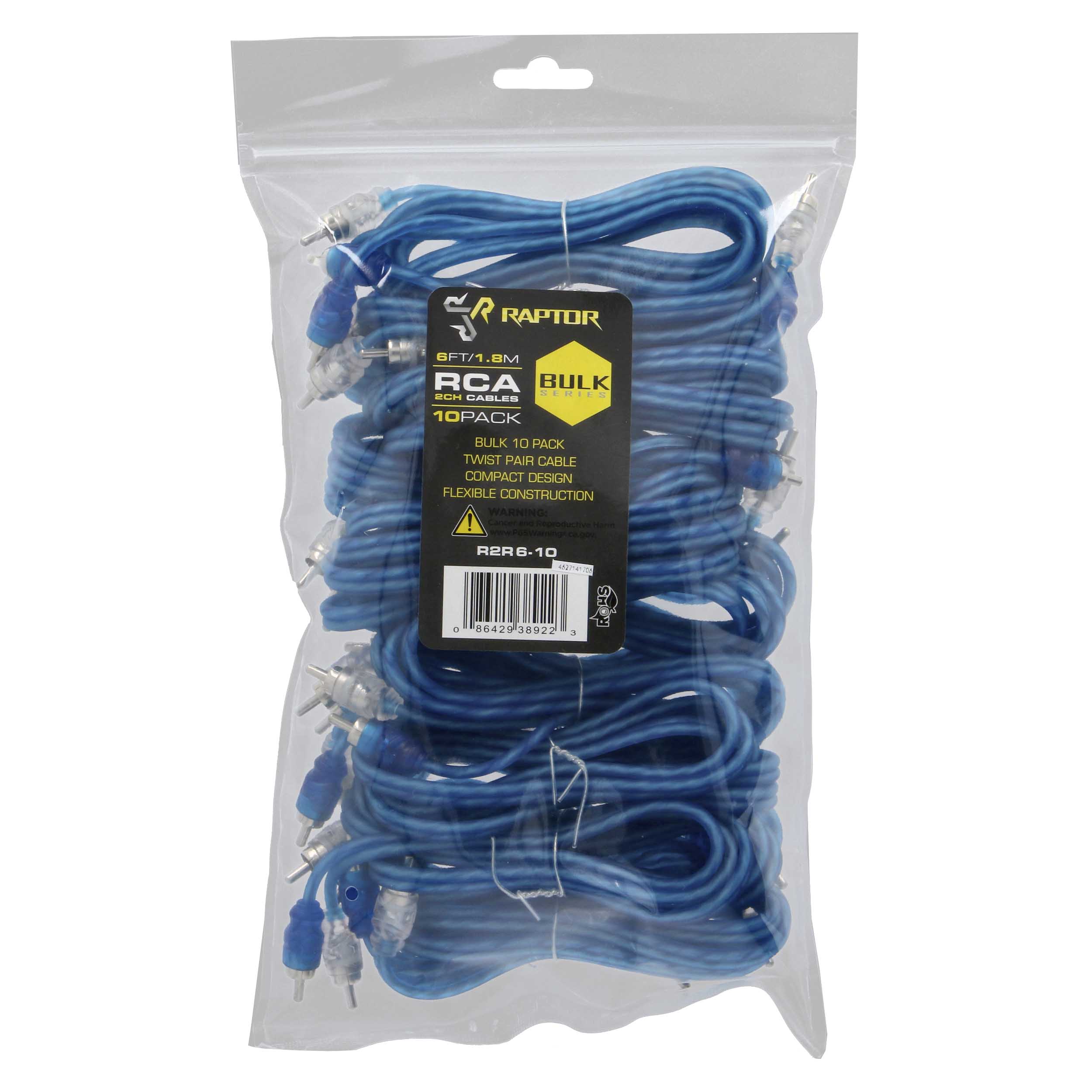 RCA 2-Channel R2 Audio Cable - Bulk Series 6 Feet