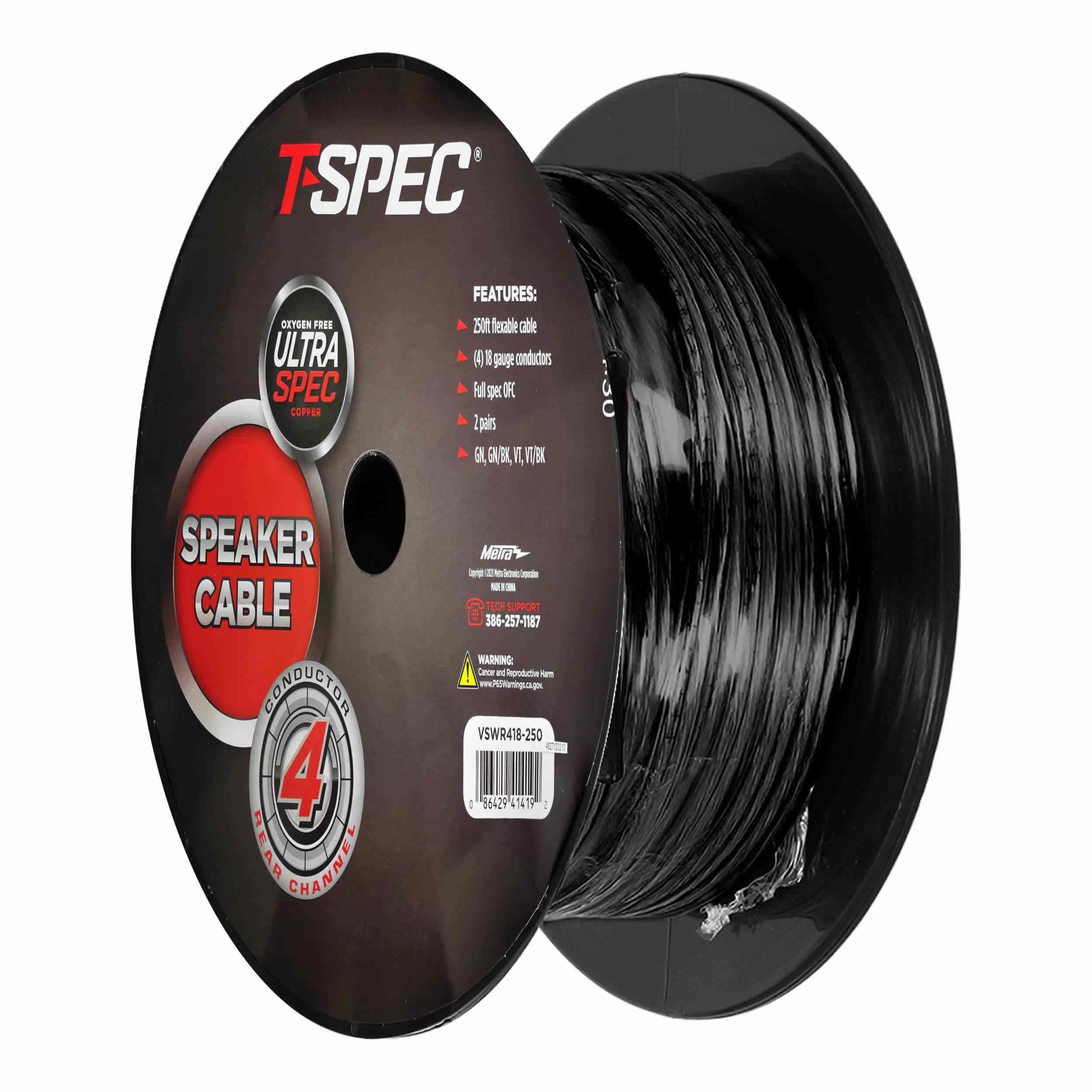 Rear Channel Speaker Cable 18 Gauge 4 Conductor