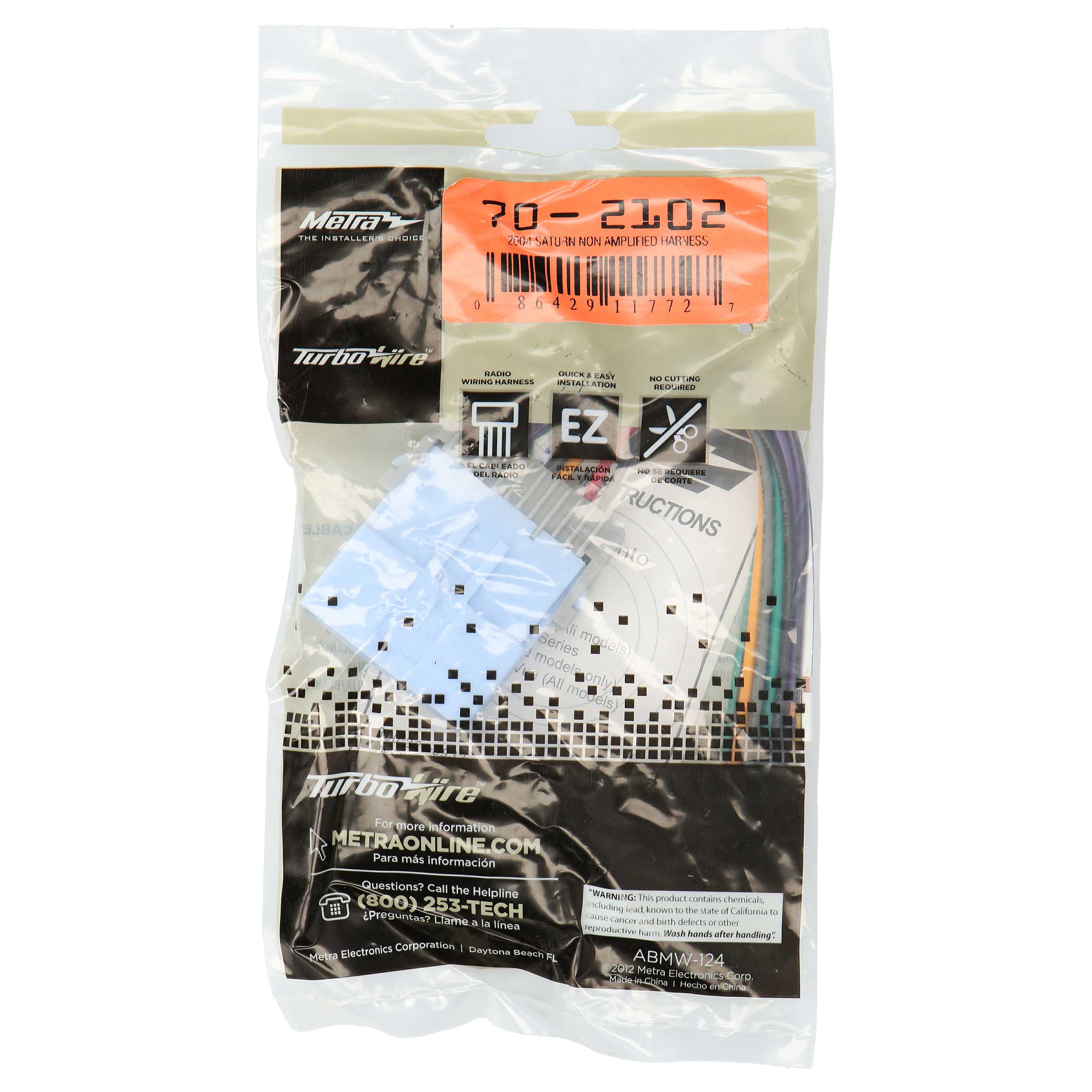 Radio Replacement Harness - Fits Saturn 2004-2005