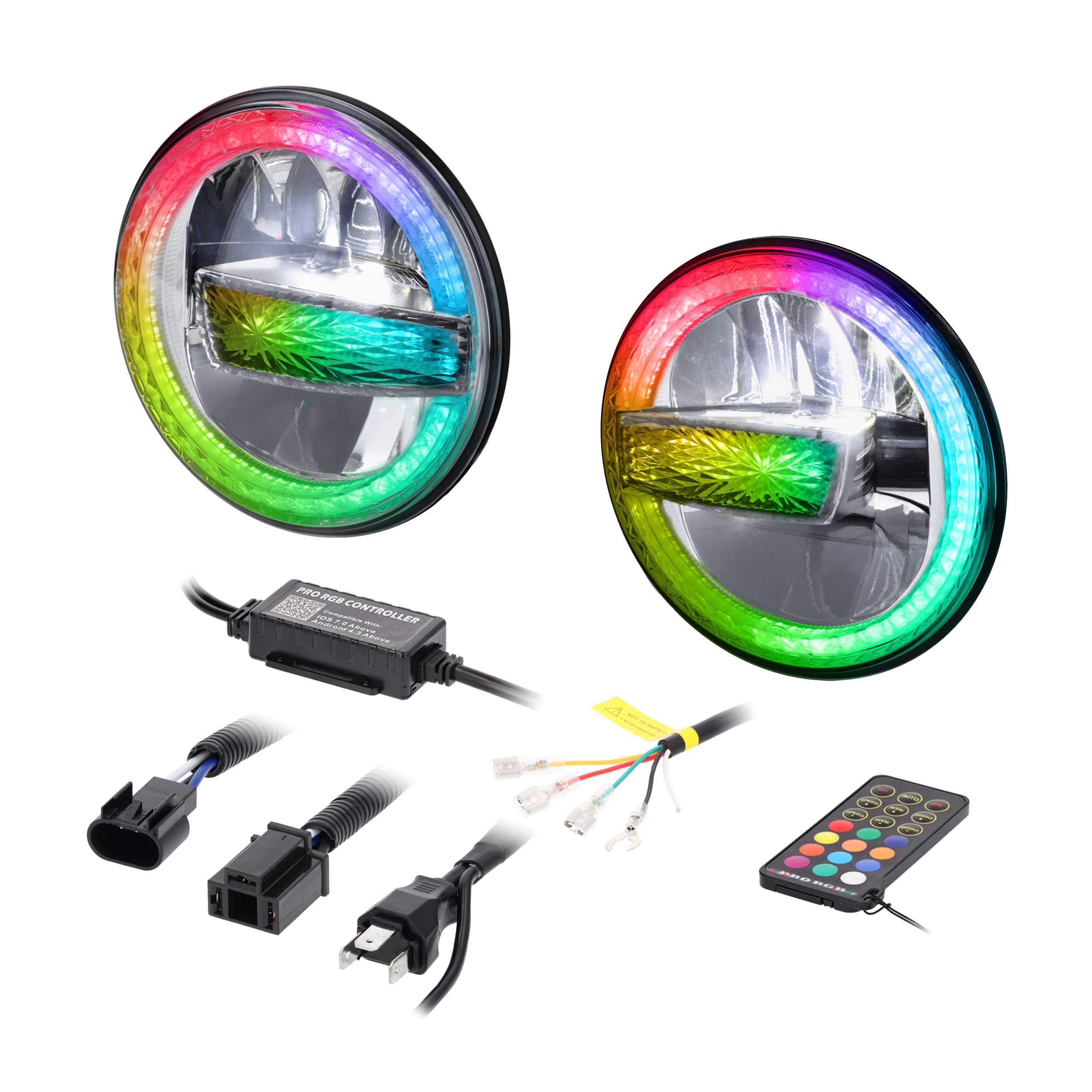 7" Premium Chasing LED Headlights - Fits select Jeeps®