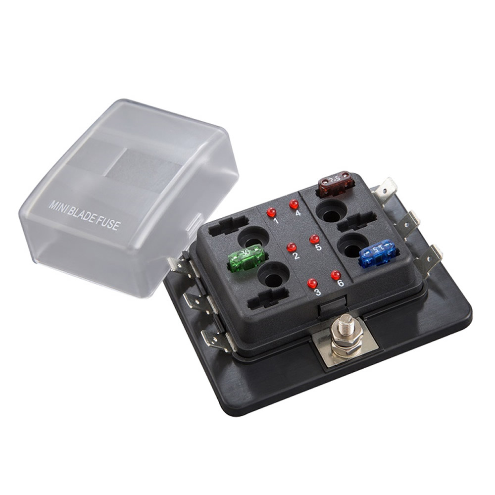 Fuse Block ATM With LED Indicator - 6 Position