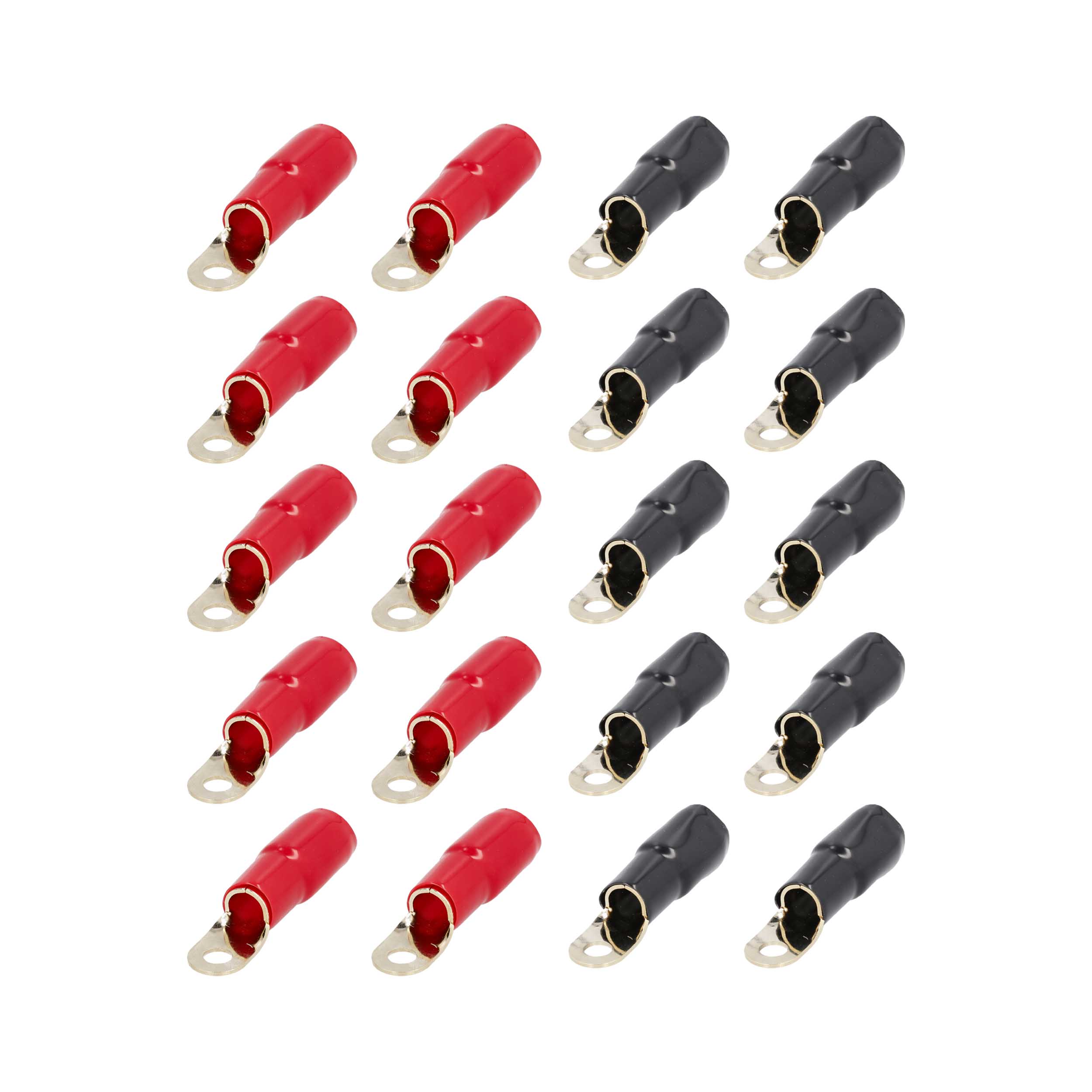 1/0 AWG 5/16 Inch Gold Ring Terminal - 20 PK