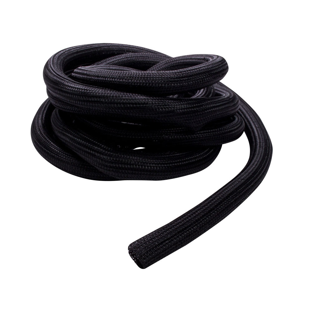 1/2in Self-Wrapping Split Braid Sleeving Black - 75ft