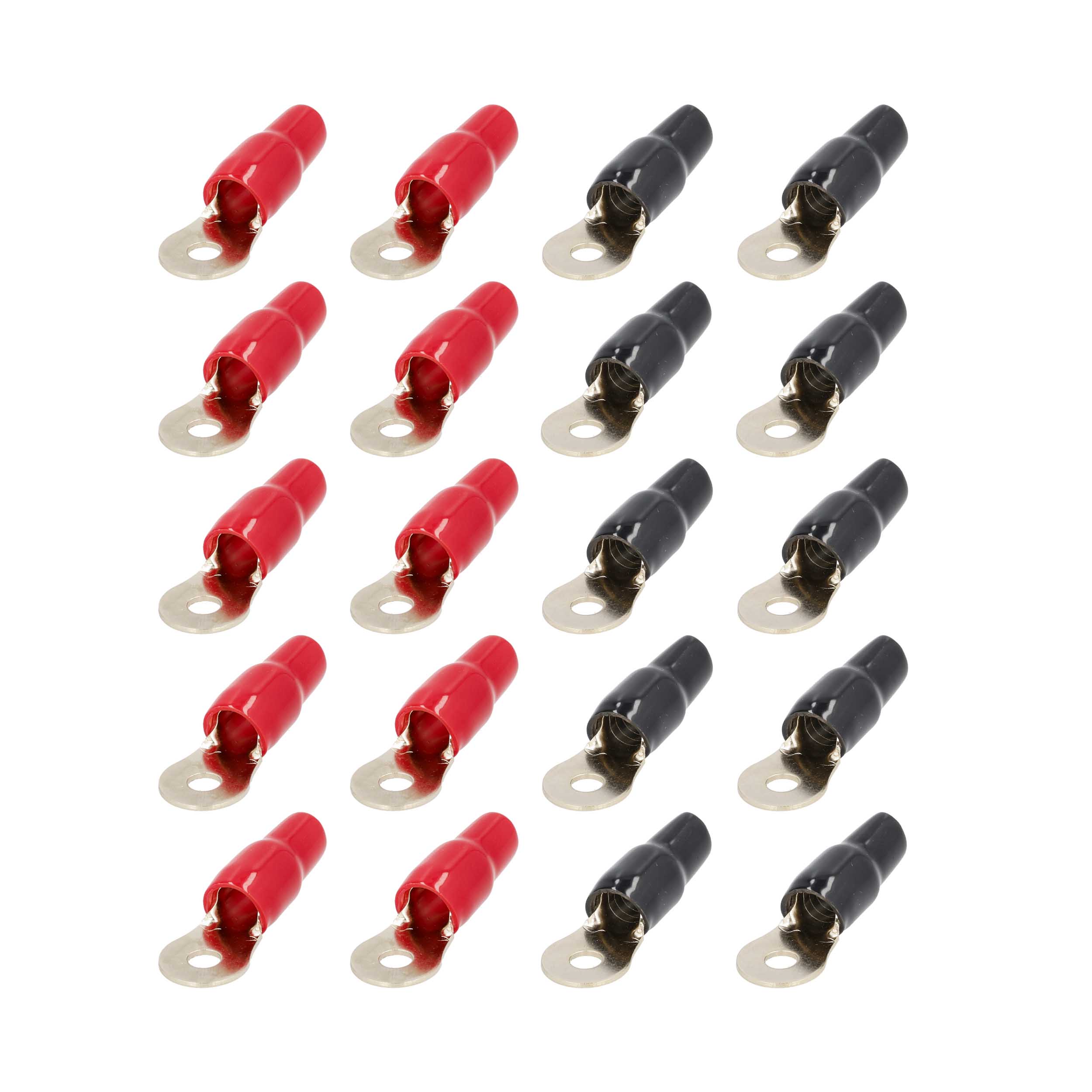 4AWG 1/4in GOLD RING TERMINALS - 20 PK