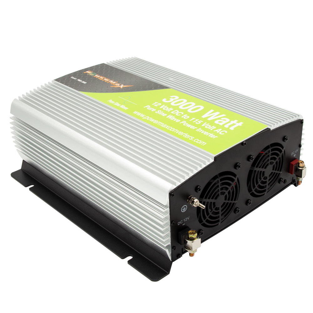 3000W Pure Sine Wave 12VDC to 120V AC Inverter