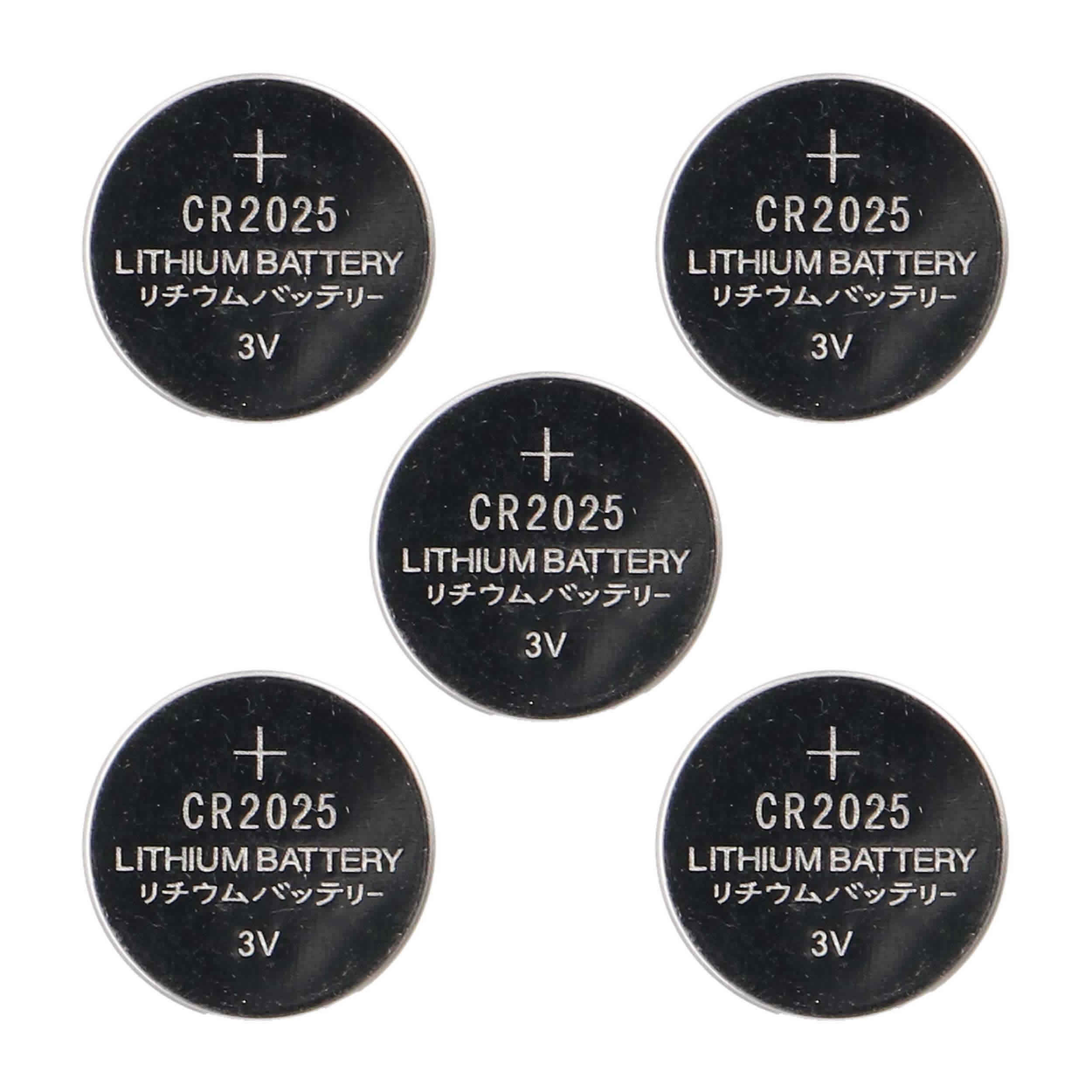 CR2025 Lithium 3-Volt Batteries - 5-Pack