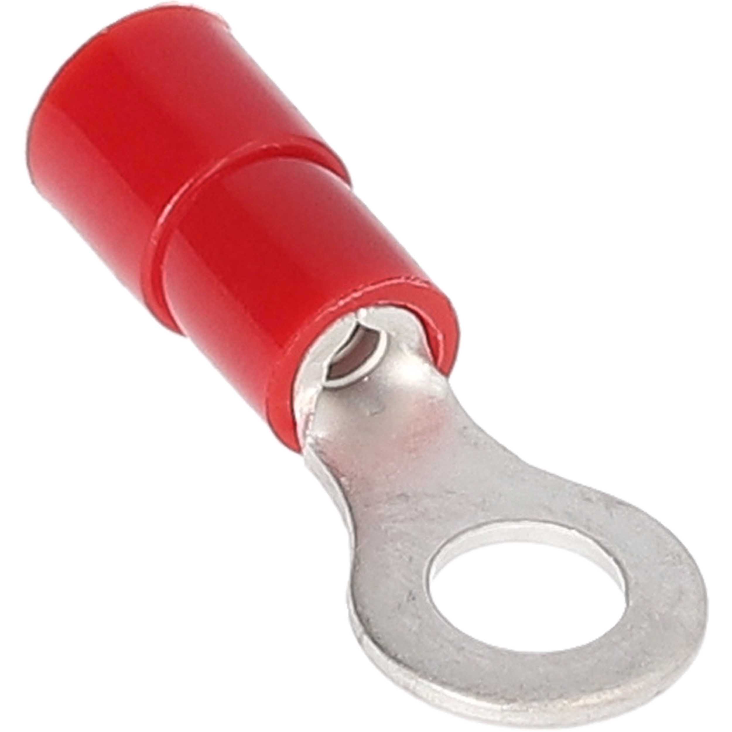 Red Nylon Ring Terminal 22-18 Gauge #8 - Package of 100