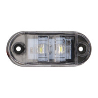 White 2-LED Accent Light - Clear Plastic Bezel