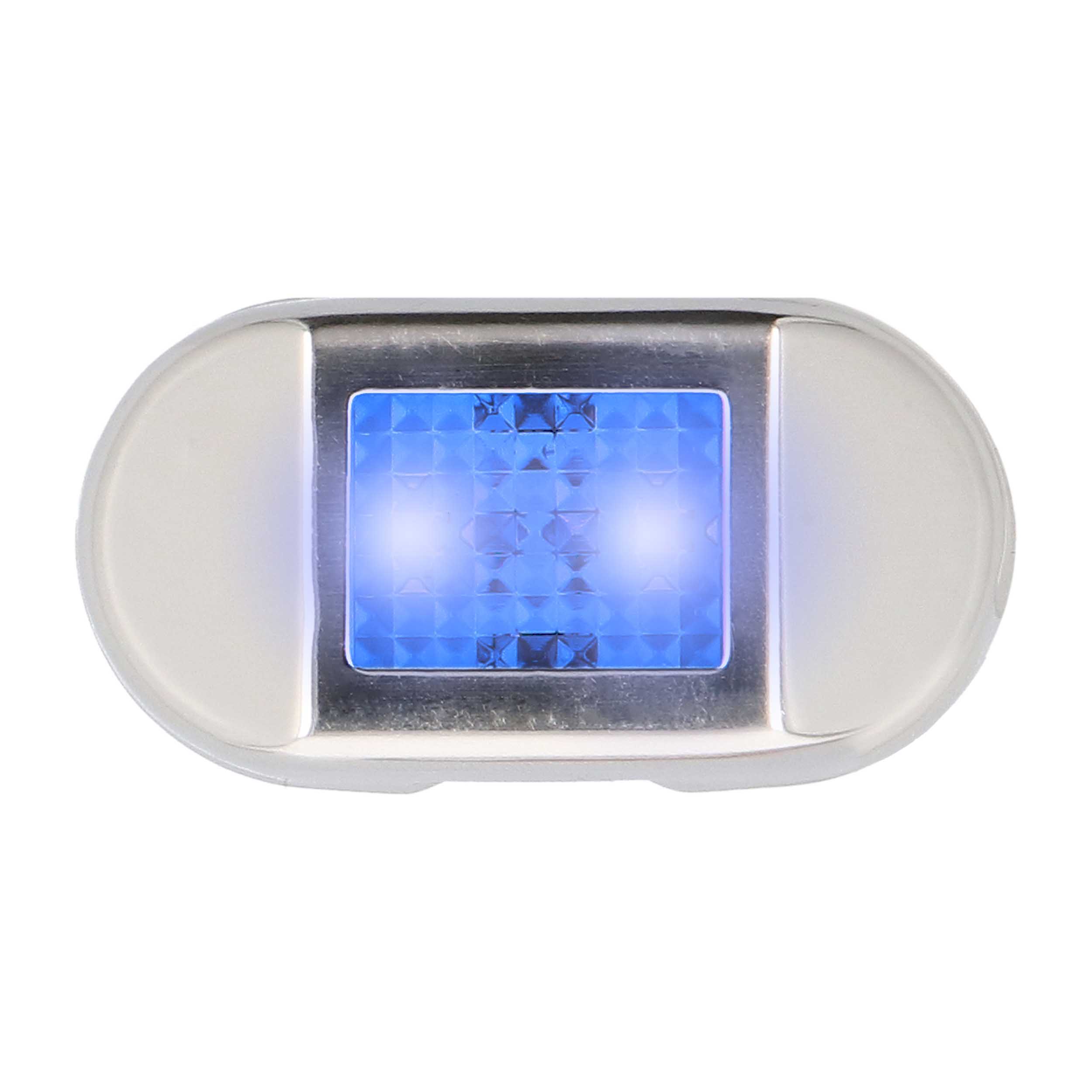 Blue 2-LED Accent Light - Stainless Steel Bezel