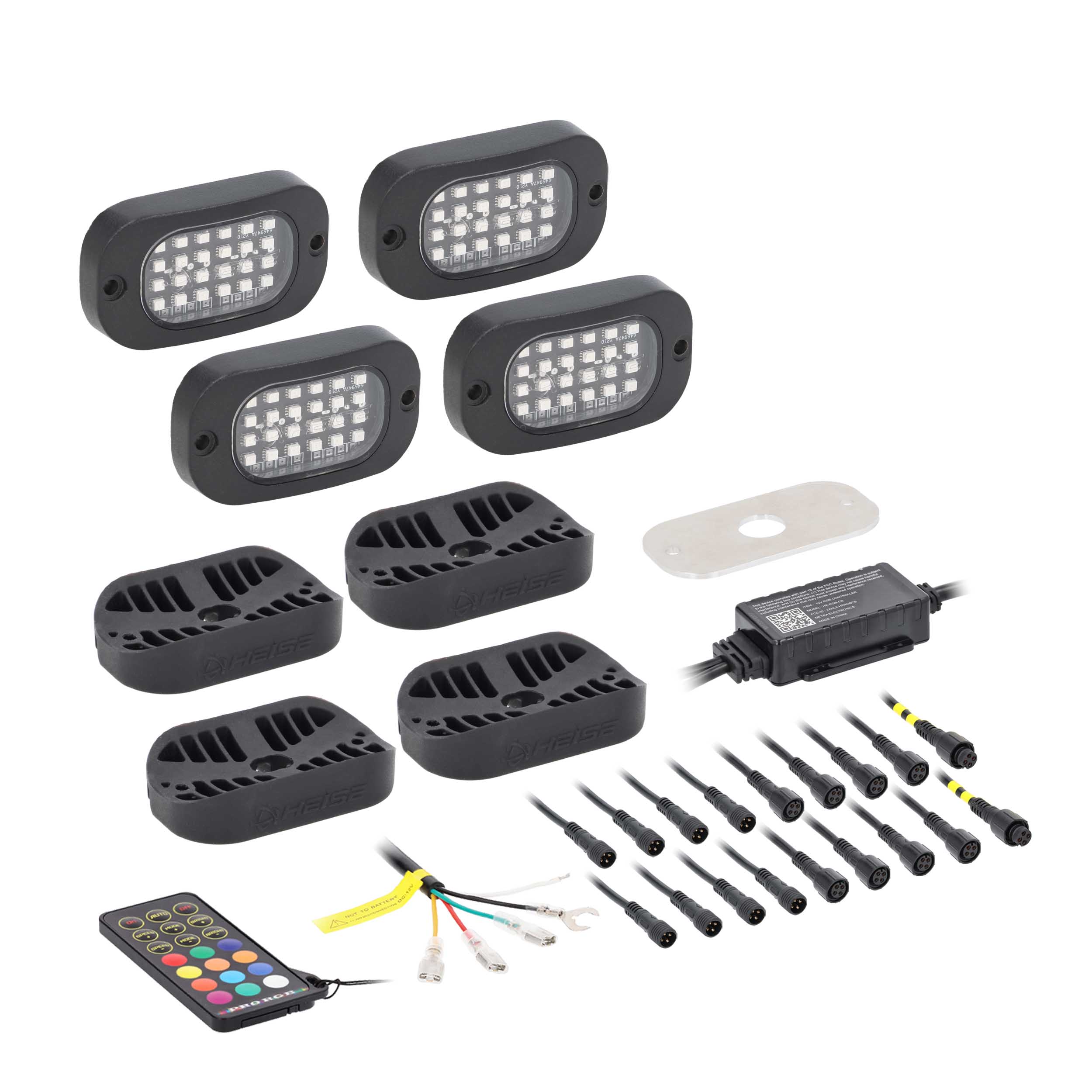 RGB Wide Angle Rock Light Kit - 4 Pack