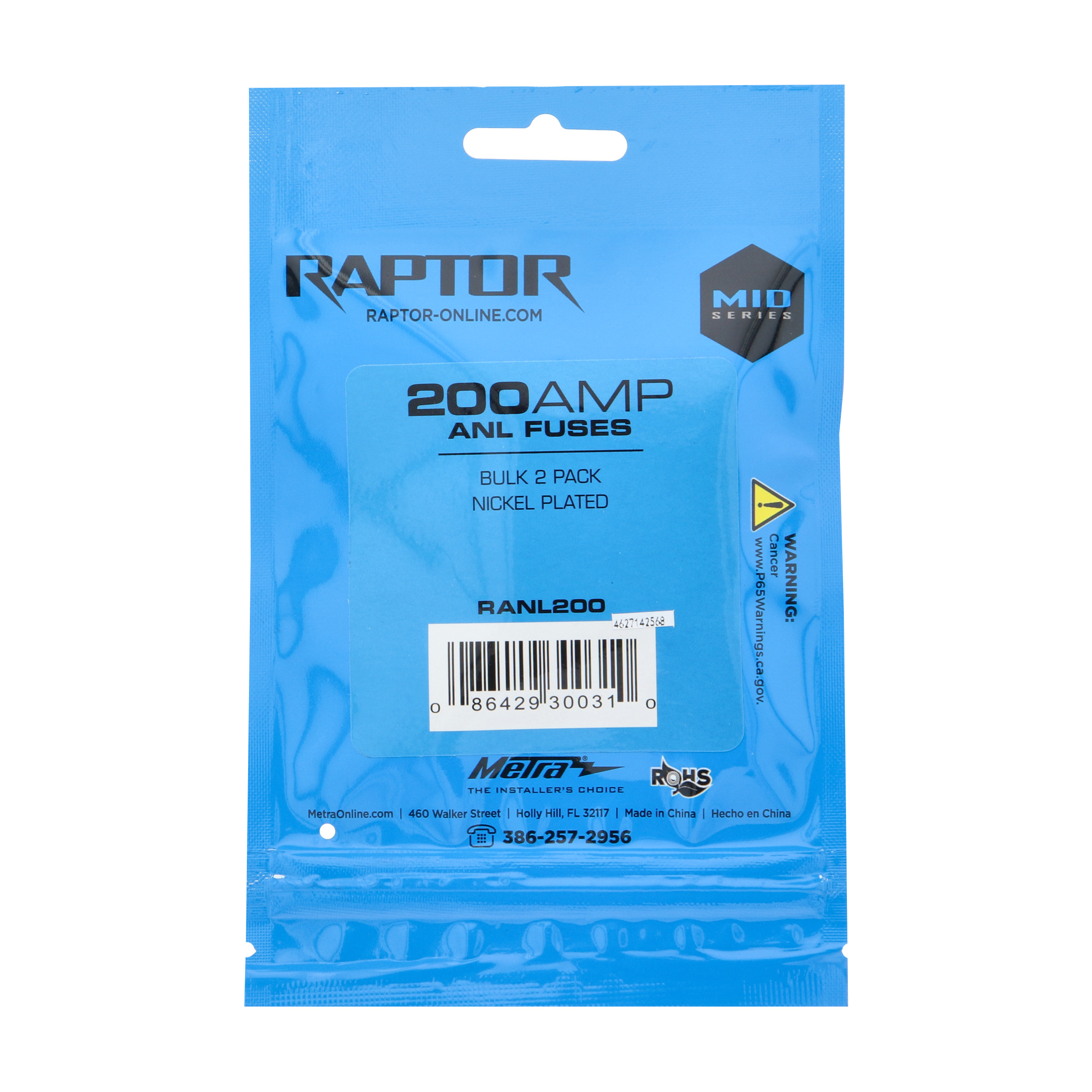 200 AMP ANL Fuses Nickel Plated - MID SERIES - 2 PK