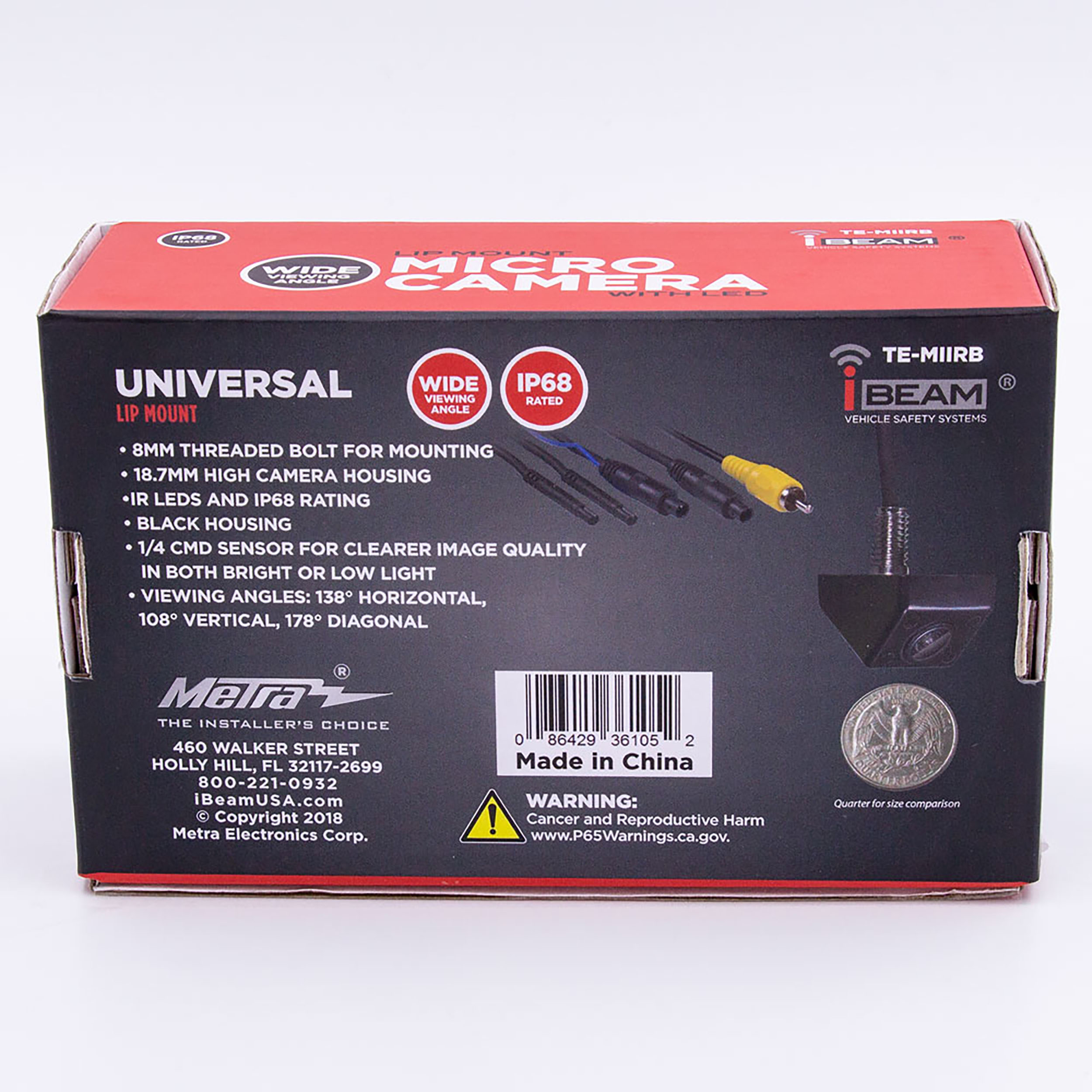 Black IR Fixed Angle Micro Camera