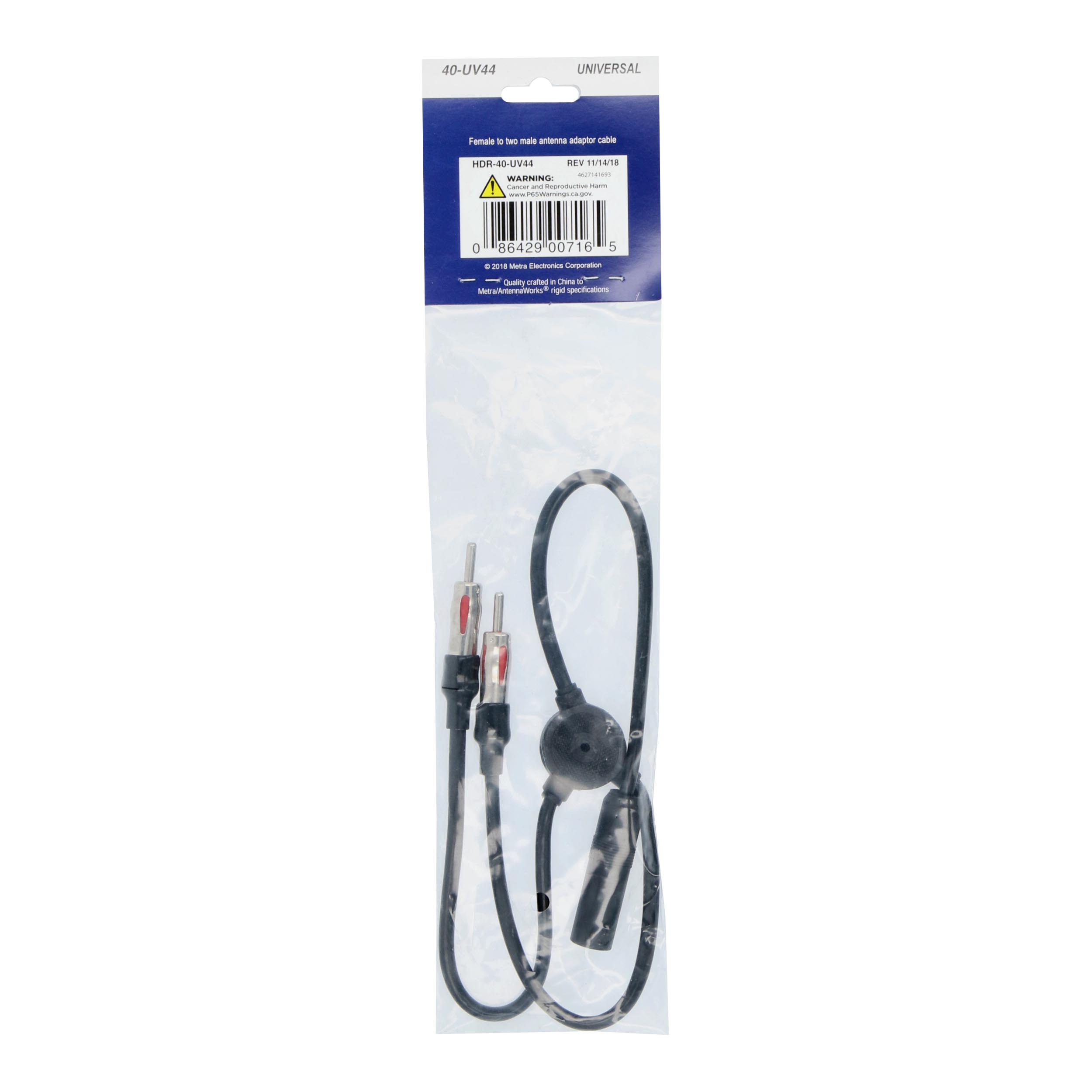 Universal Antenna Adapter - Female to 2 Male