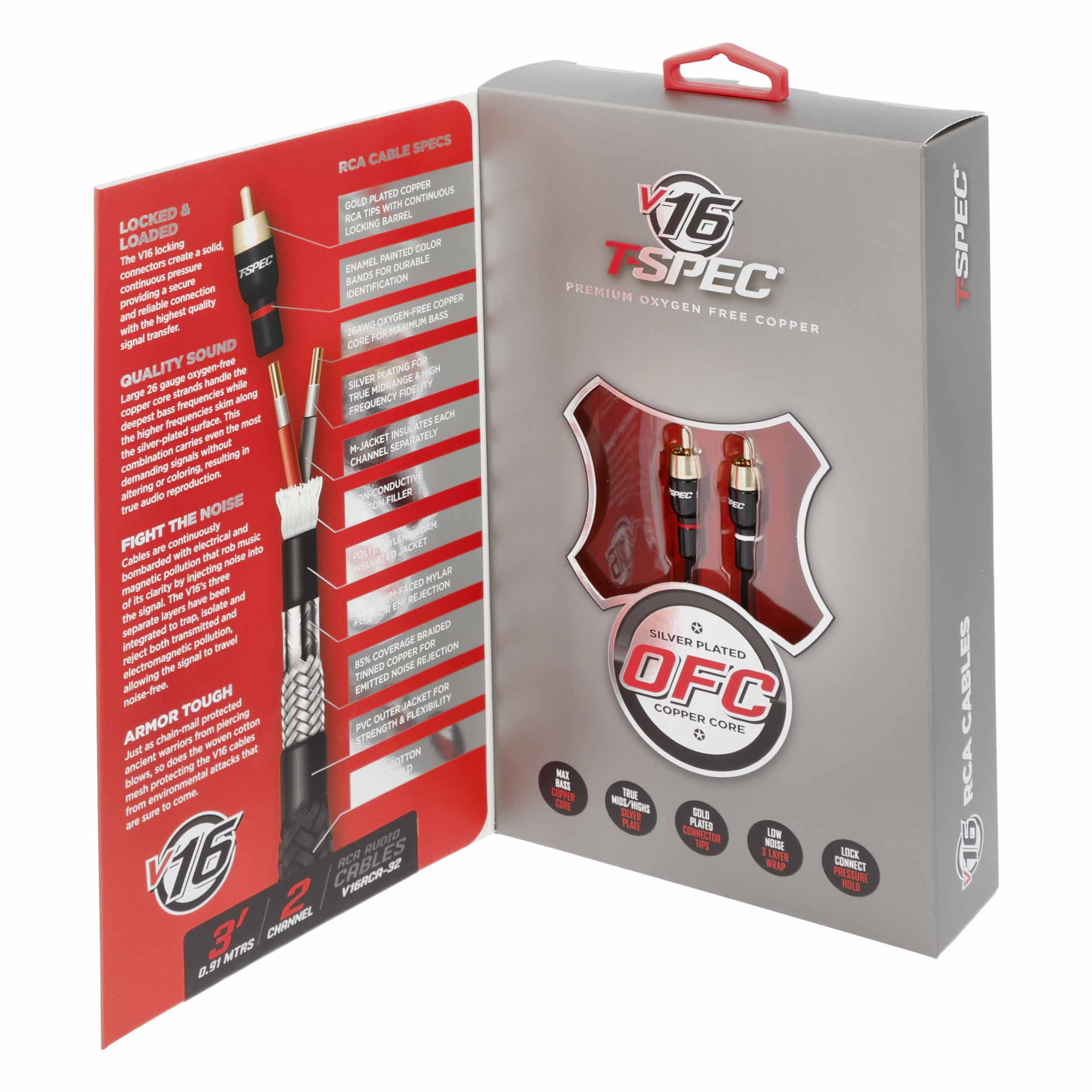 V16 Series RCA Audio Cables - 3 Feet