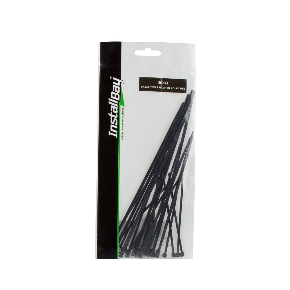 Assorted Cable Ties 4in/6in/8in- 24 pieces - Retail Pack