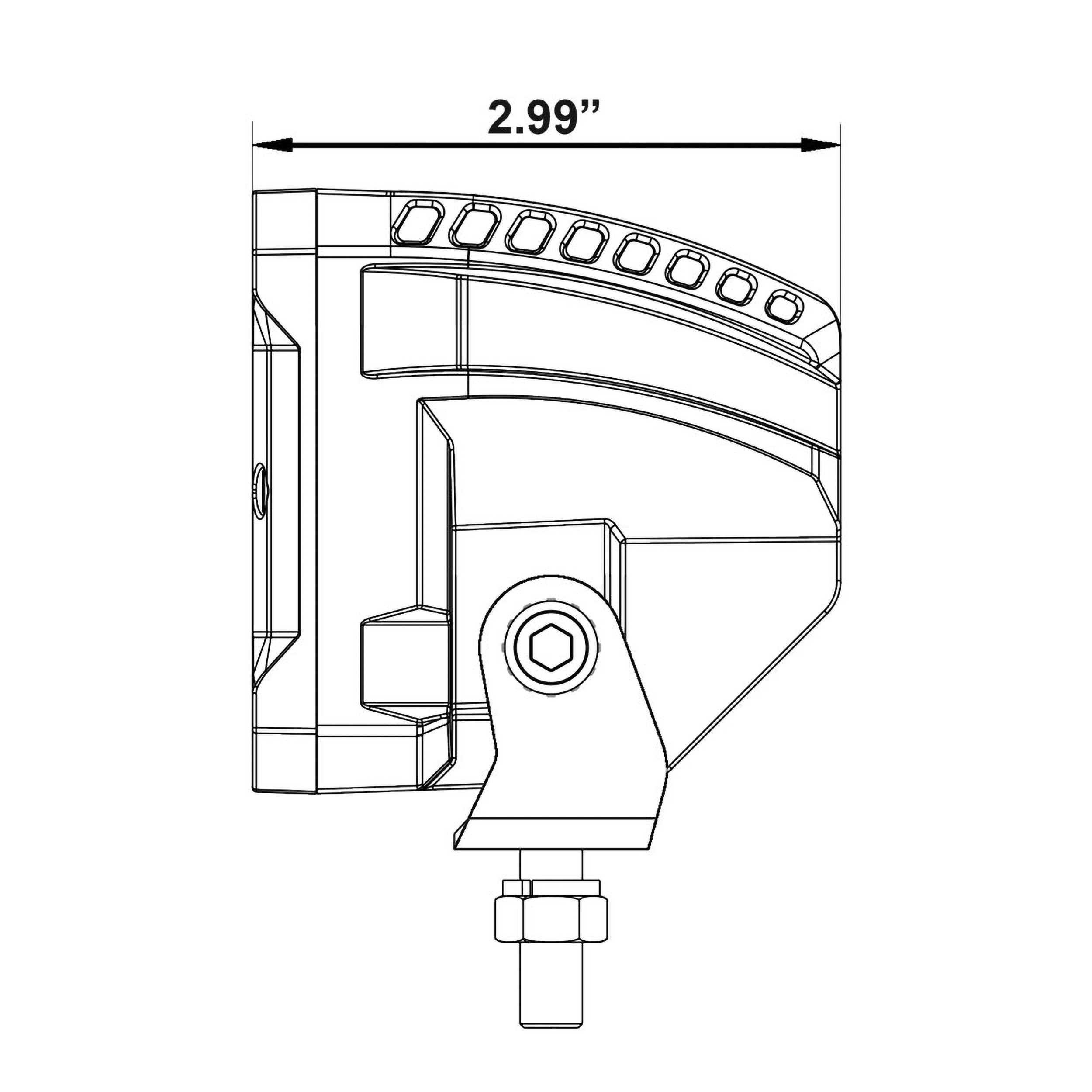 High Output Cube Light - 4 Inch, 15 LED, 2-Pack with Harness