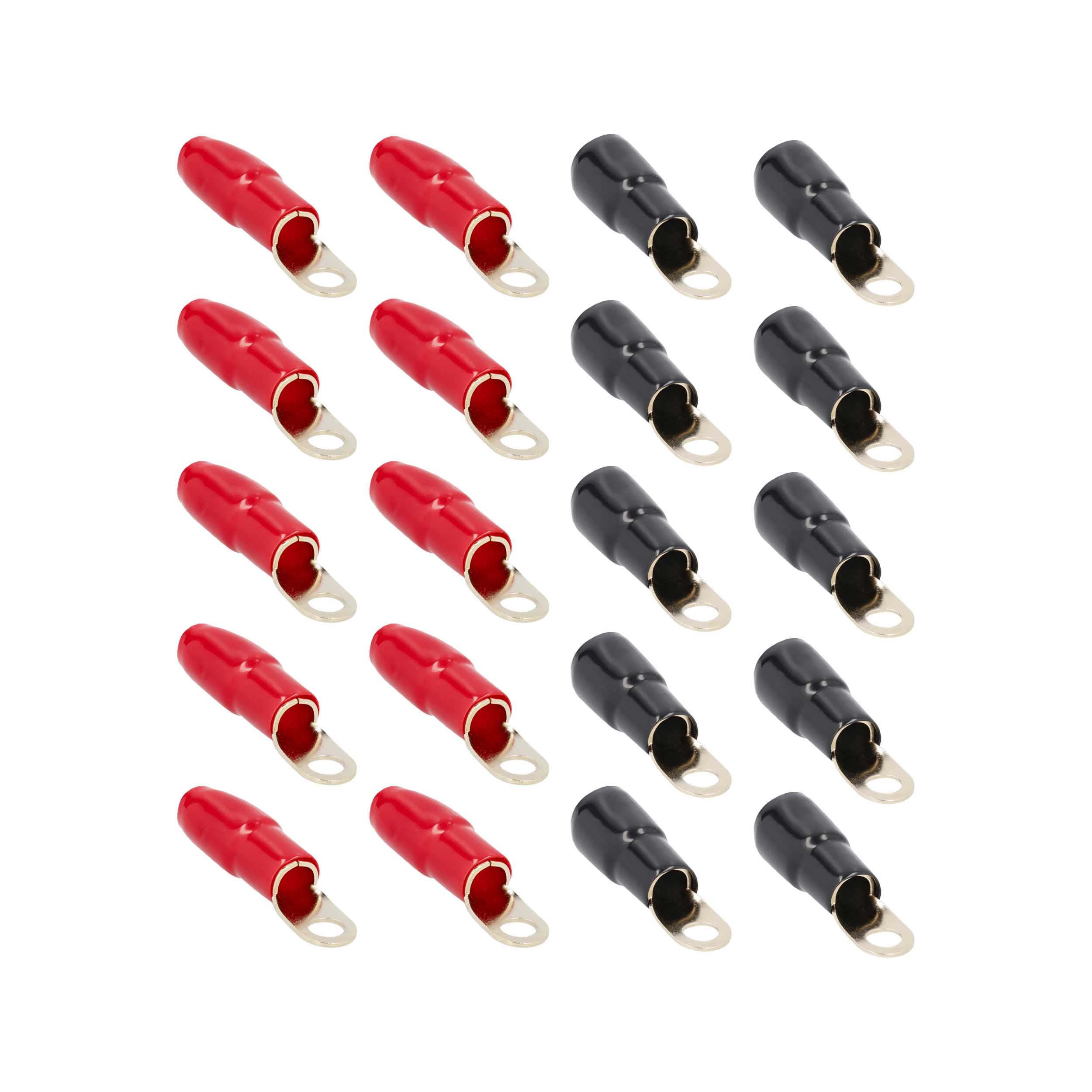 1/0 AWG 3/8 Inch Gold Ring Terminal - 20 PK