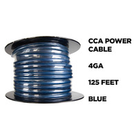 CCA Value Line 4 Gauge Power Cable Blue - 125 Foot Coil