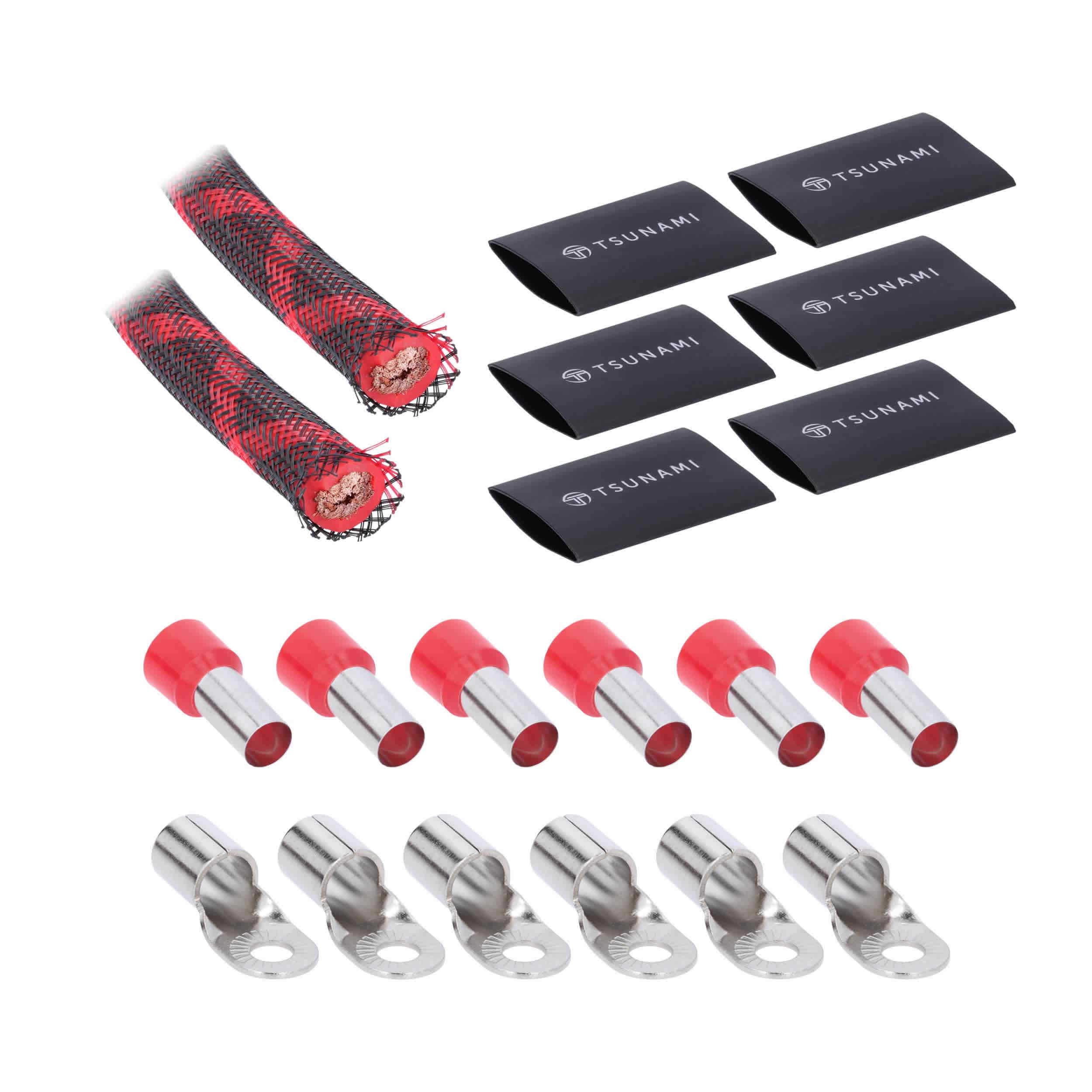 50Ft Spool Red 0ga w/Acc Kit