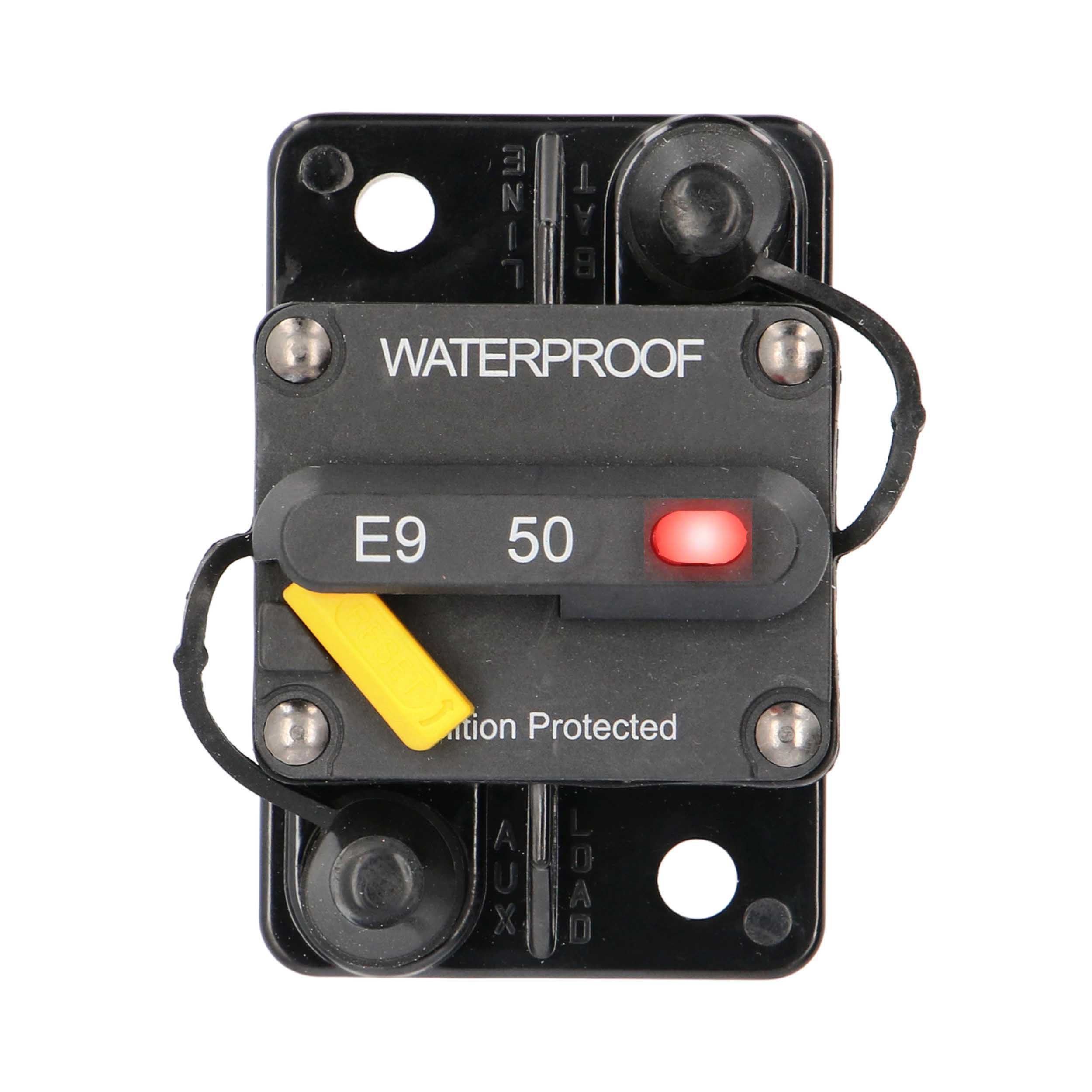 Circuit Breaker Manual Reset w/LED 50 AMP