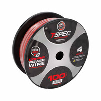 V8GT OFC Power Wire | 4 AWG | 100 ft. | Red