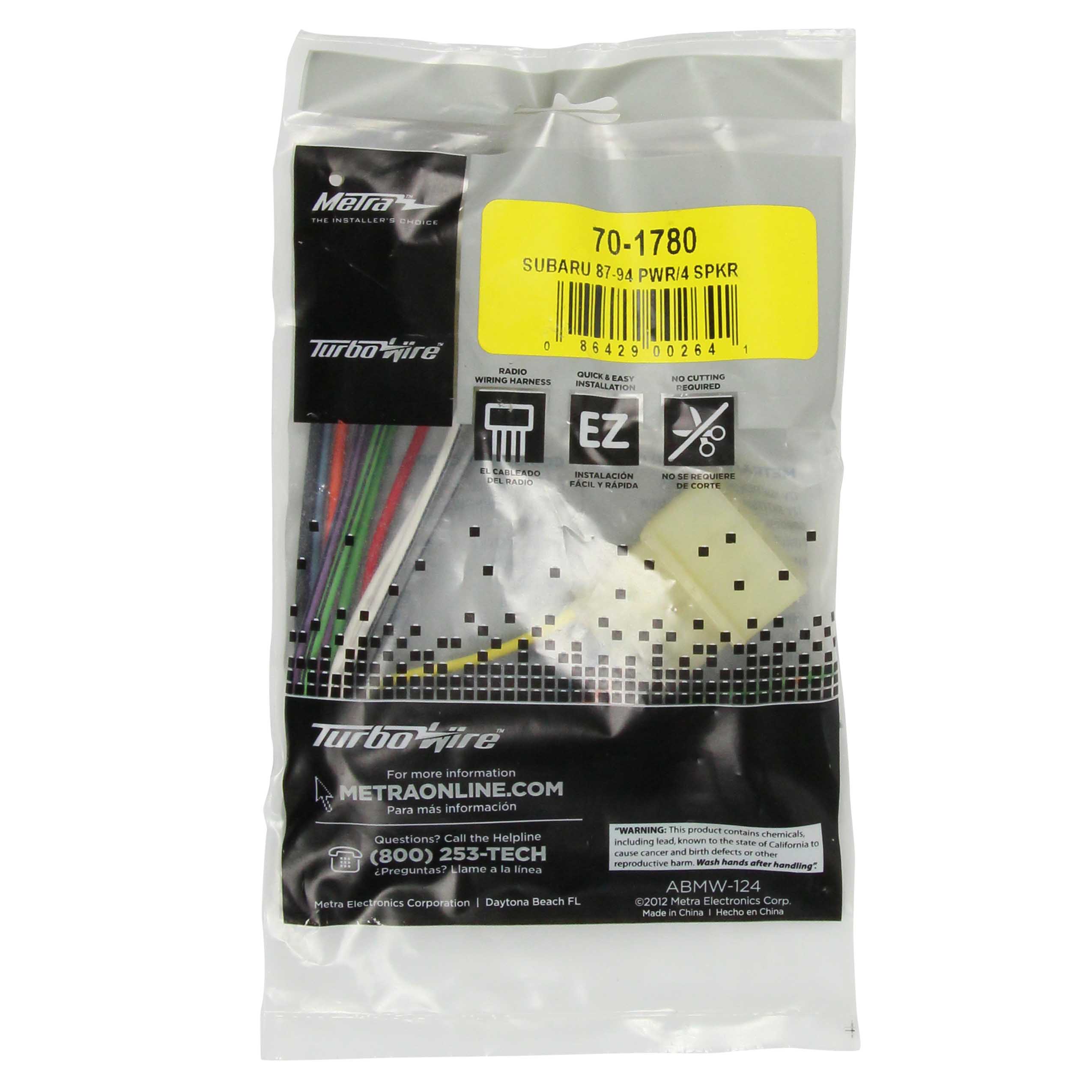 Radio Replacement Harness - Fits Subaru 1987-1994