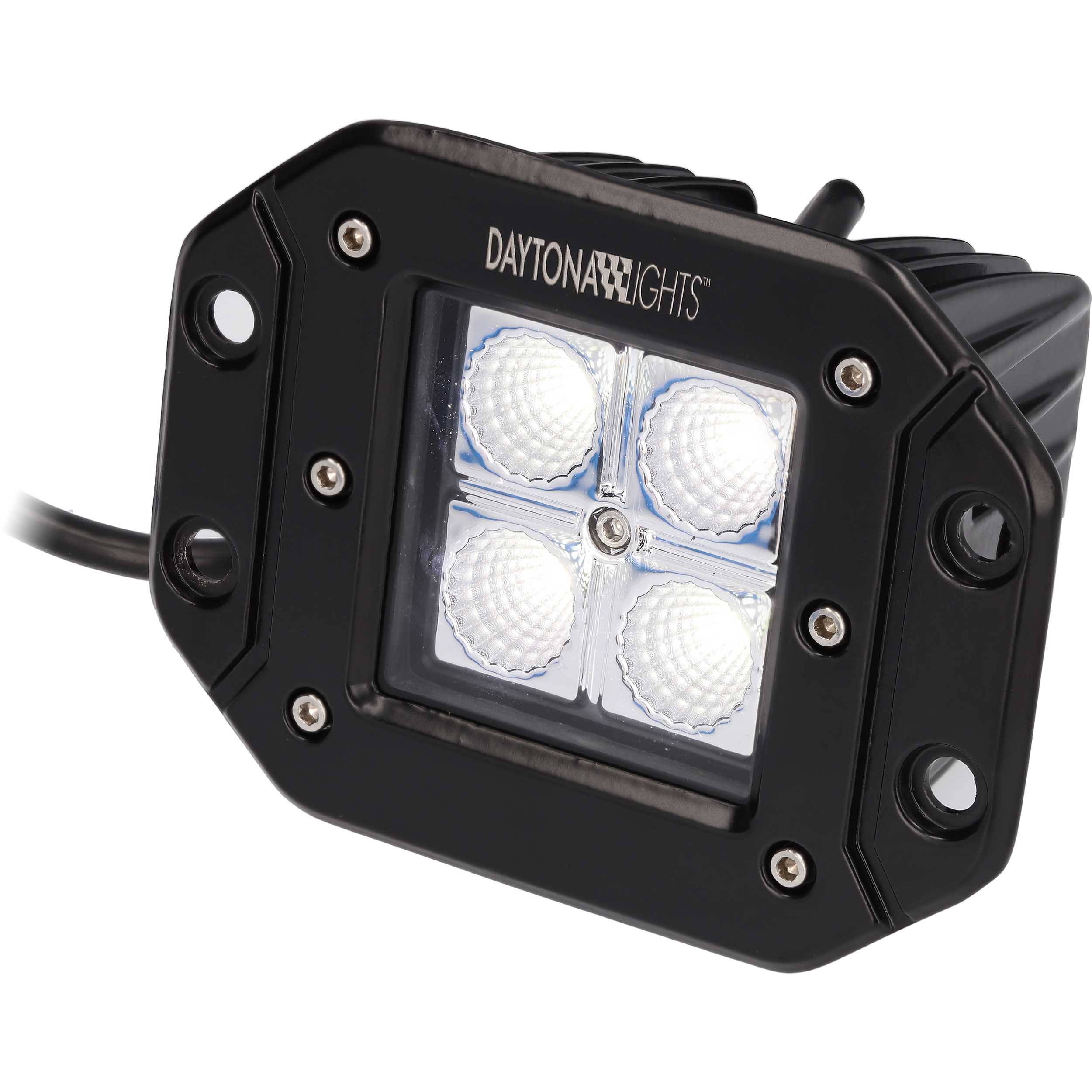 Daytona Lights Flush Mount 3.6" Cube Light - Flood (2Pk)