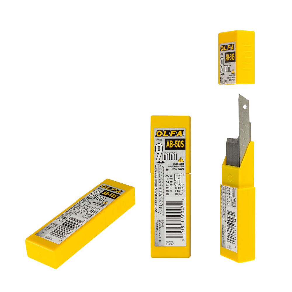OLFA AB-50S Stainless Steel Snap Blades - 50 pack