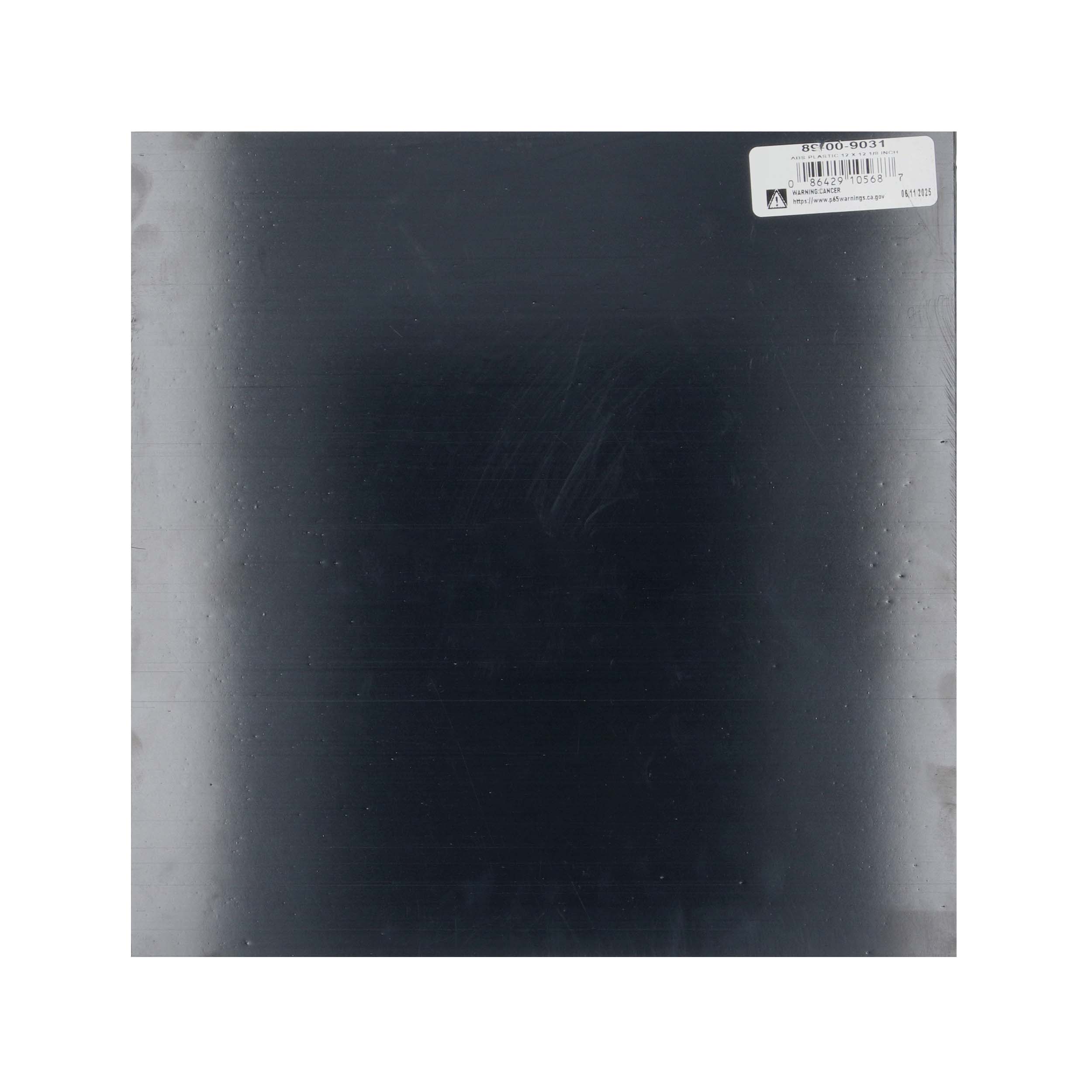 ABS Plastic Sheet 12" x 12" x 1/8"  Each