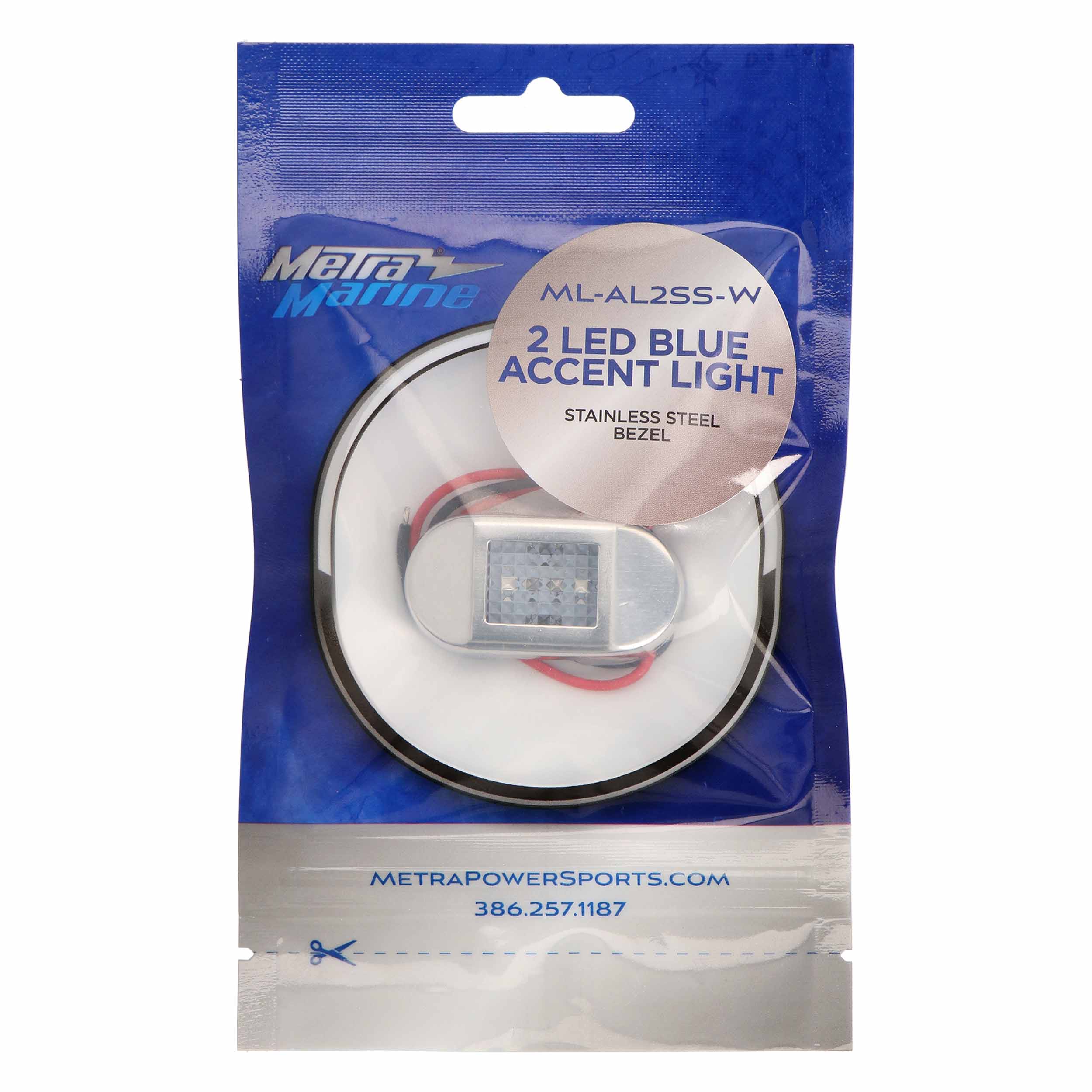 White 2-LED Accent Light - Stainless Steel Bezel