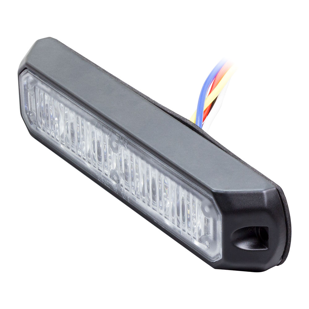 White/Amber Marker Lights - 4.9 Inch, 6 LED