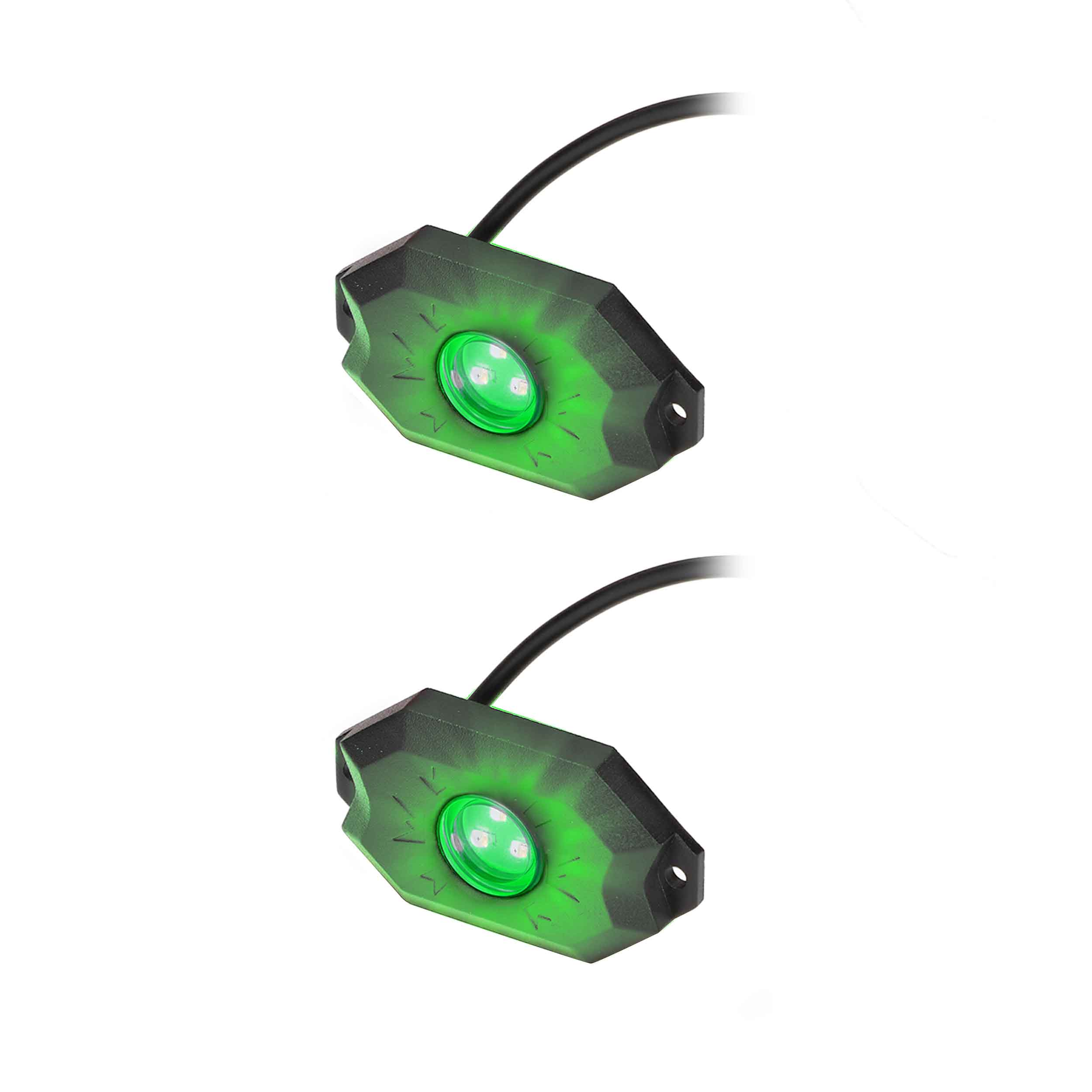 Daytona Lights Rock Lights (Green) - 2 Pack