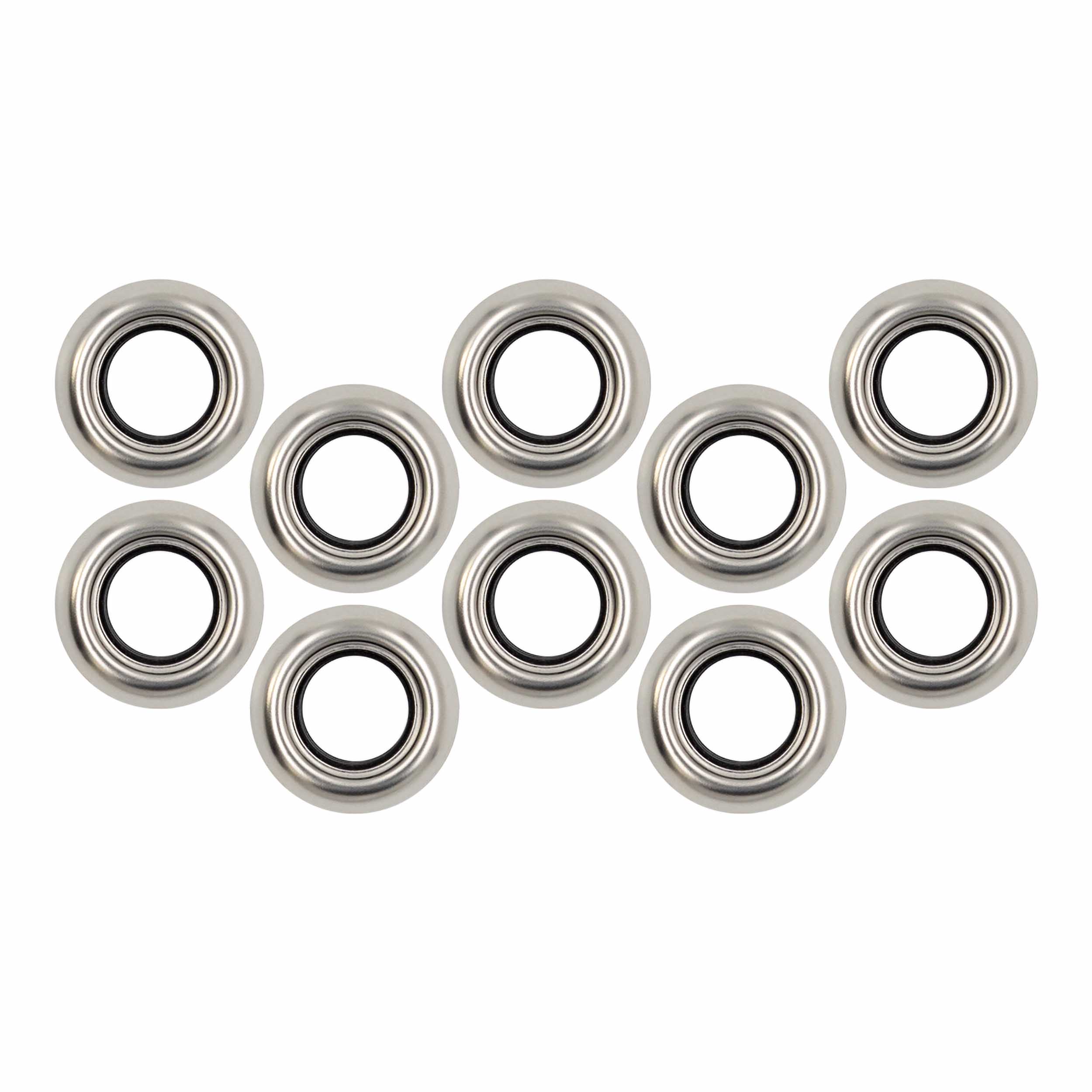 Stainless Flange for Round Trailer Lights - .75 Inch, 10-Pac