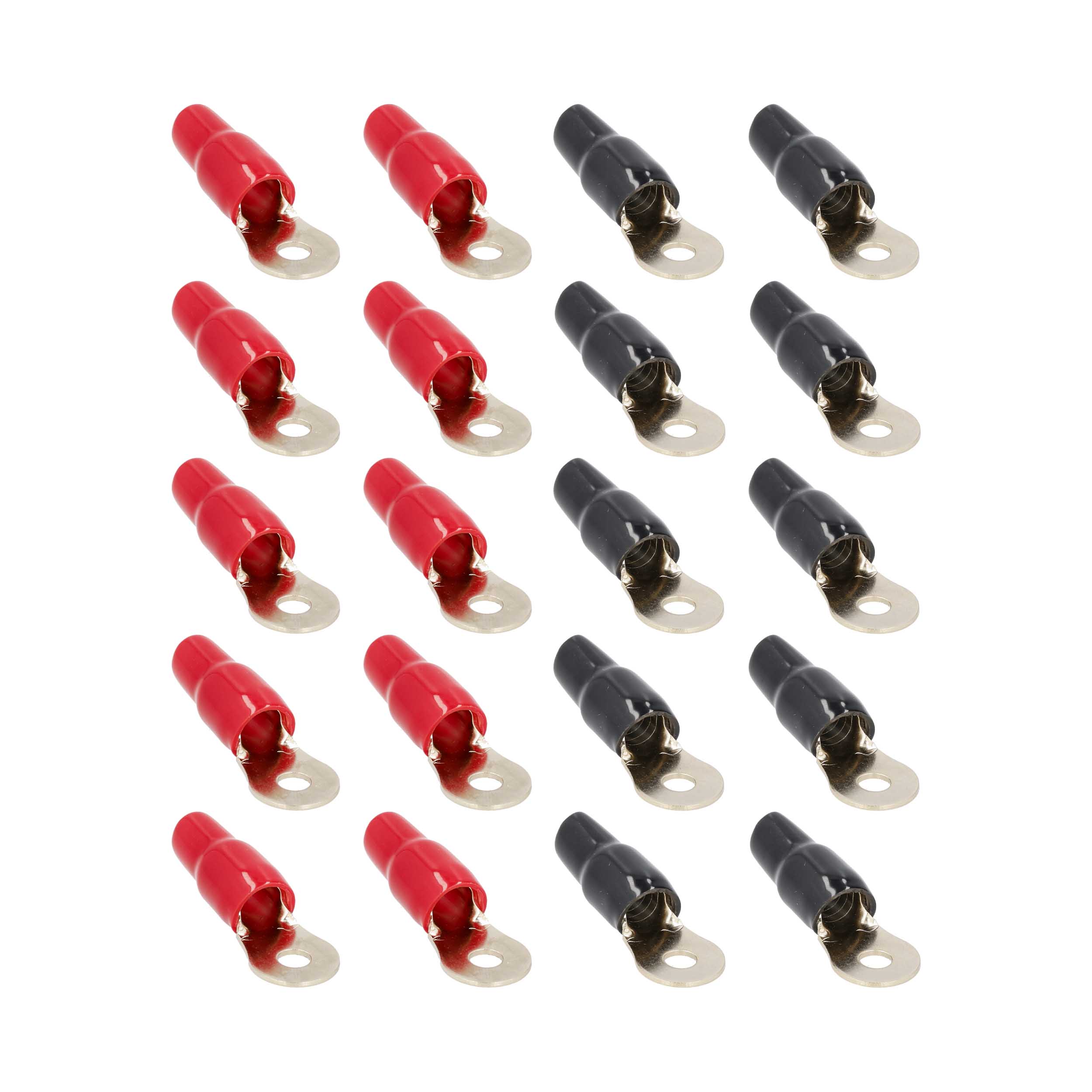 4AWG 1/4in GOLD RING TERMINALS - 20 PK